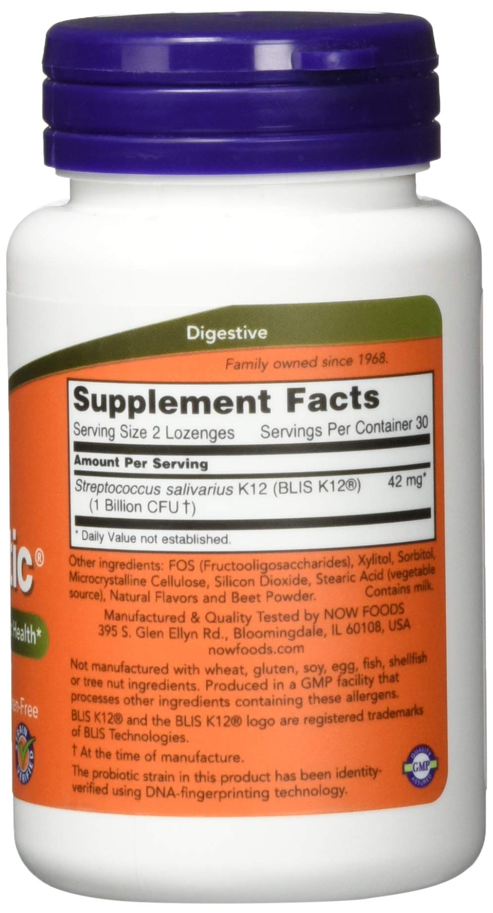 NOW Foods OralBiotic Developed for Adults & Children, Strain Verified, 60 Tablets