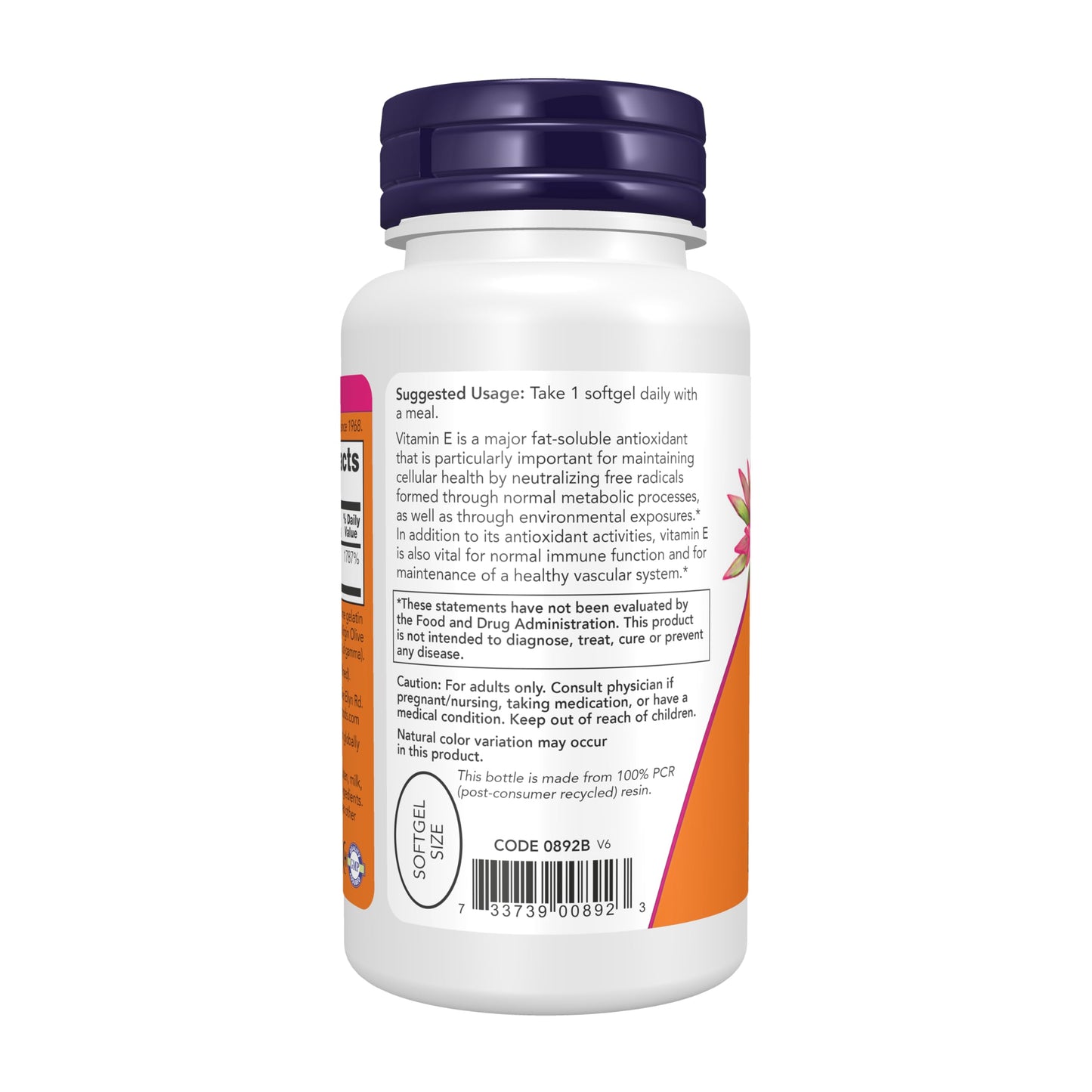 NOW Foods Vitamin E-400 IU Mixed Tocopherols Softgels, 100 Softgels