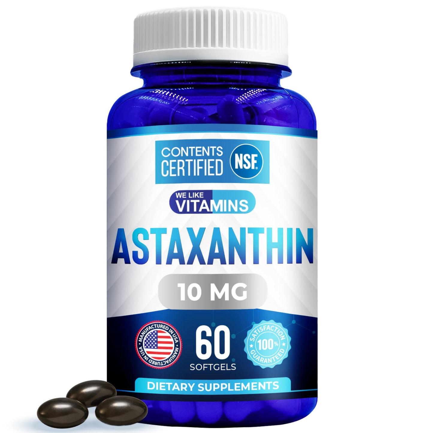 We Like Vitamins Astaxanthin Supplement Softgels, 60 Softgels