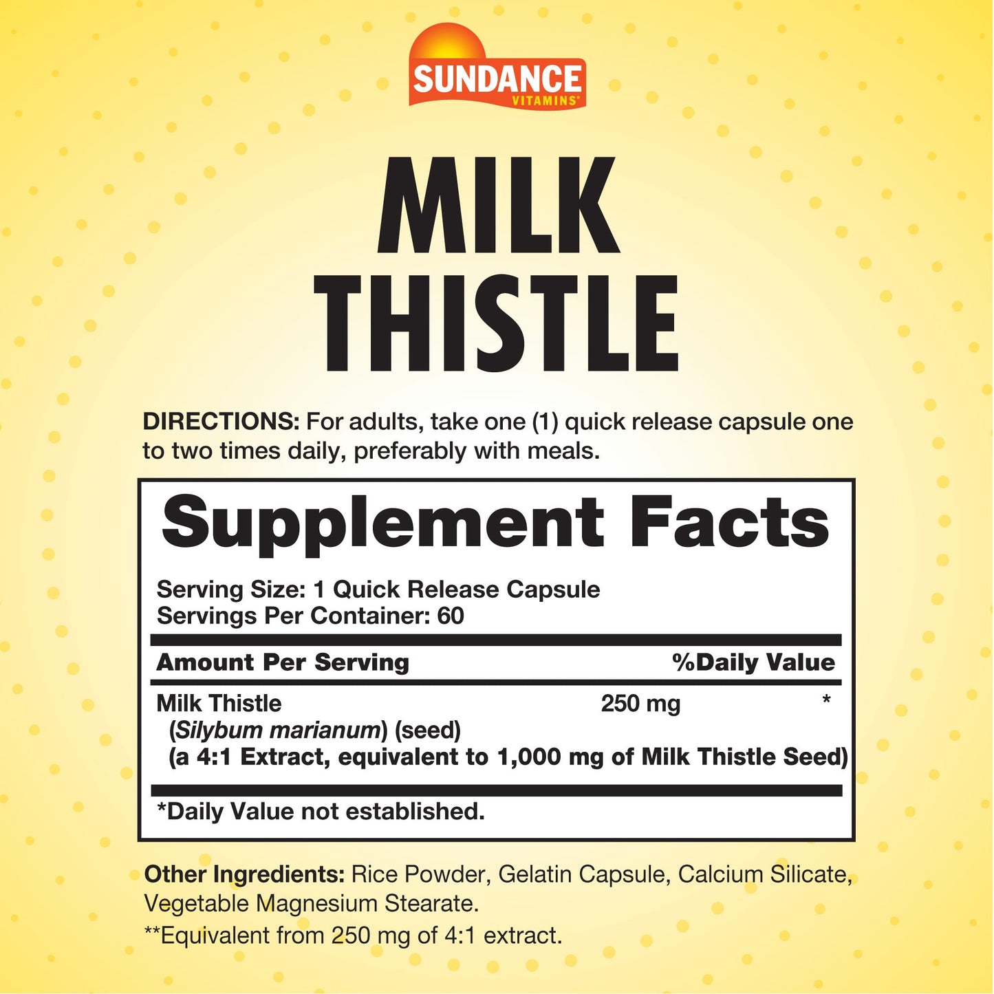 Sundance Milk Thistle 60 Capsules