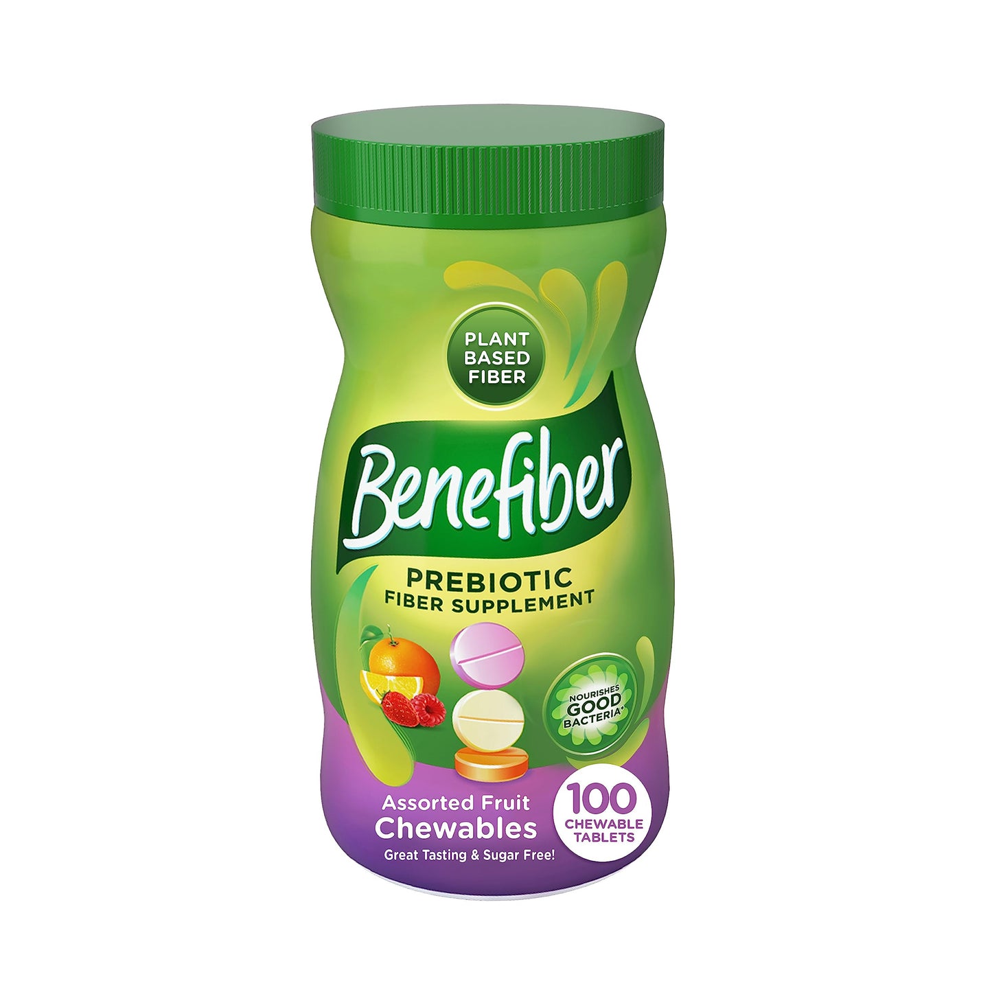 Benefiber Chewable Prebiotic GLP-1 Friendly Fiber Supplement Tablets 1200 Tablets