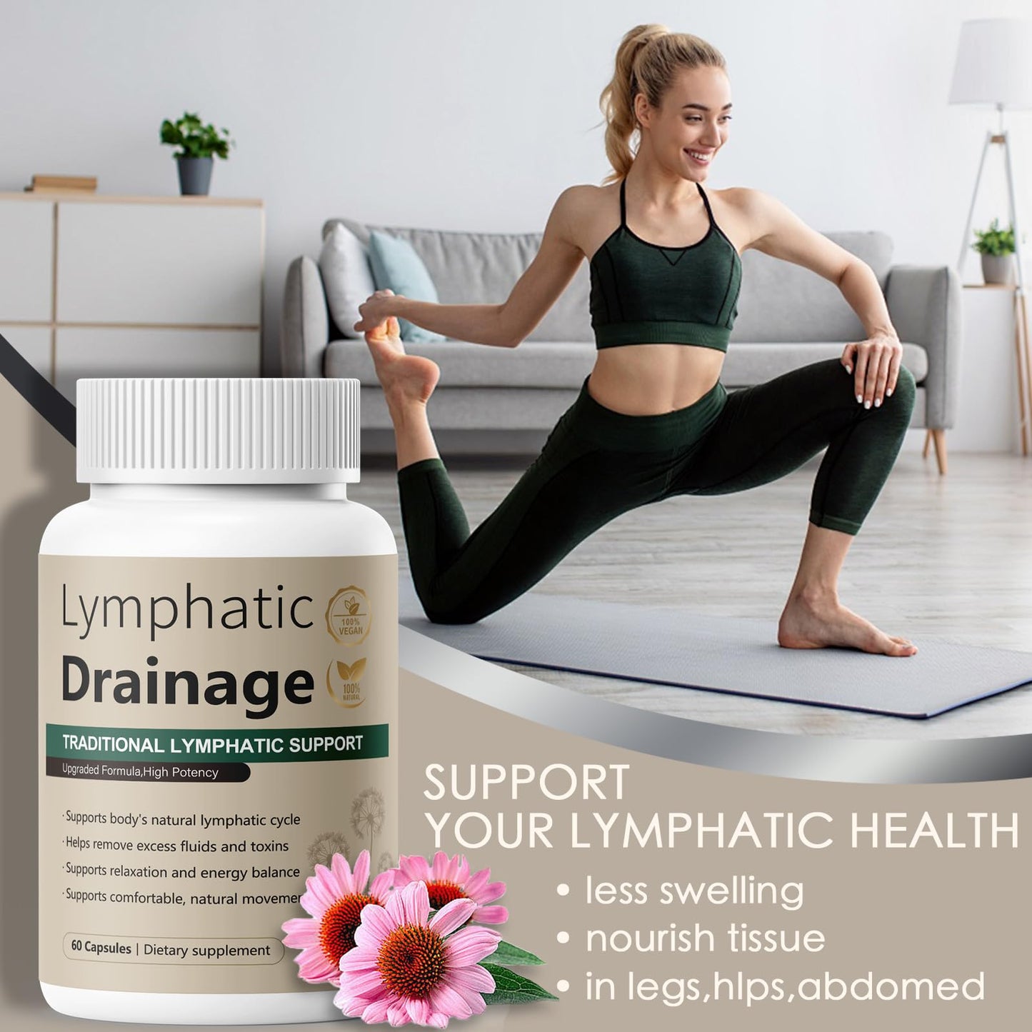 Vunexo Lymphatic Drainage Capsules, 60 Count