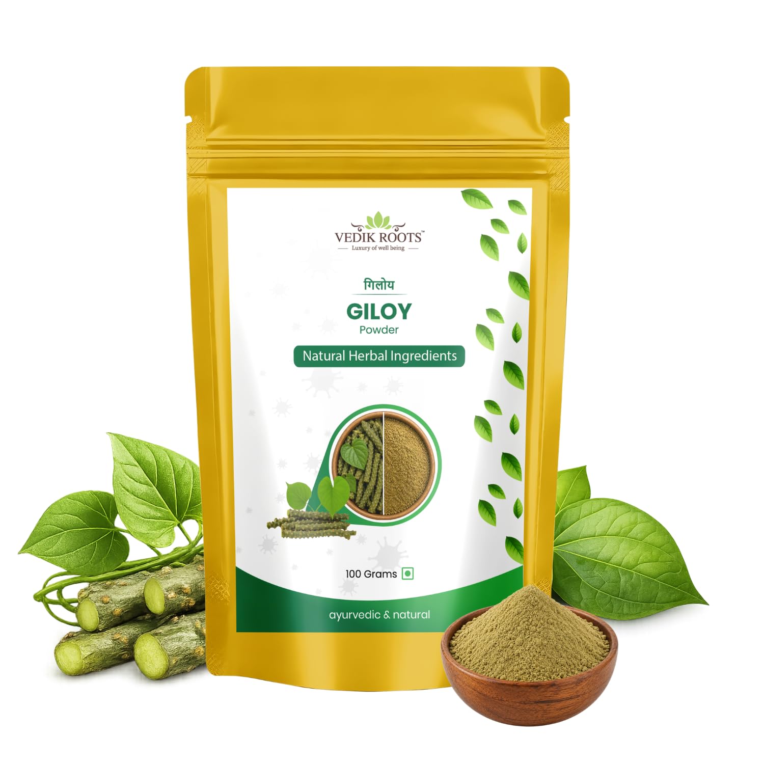 VEDIKROOTS Giloy Powder 3.52 Ounces