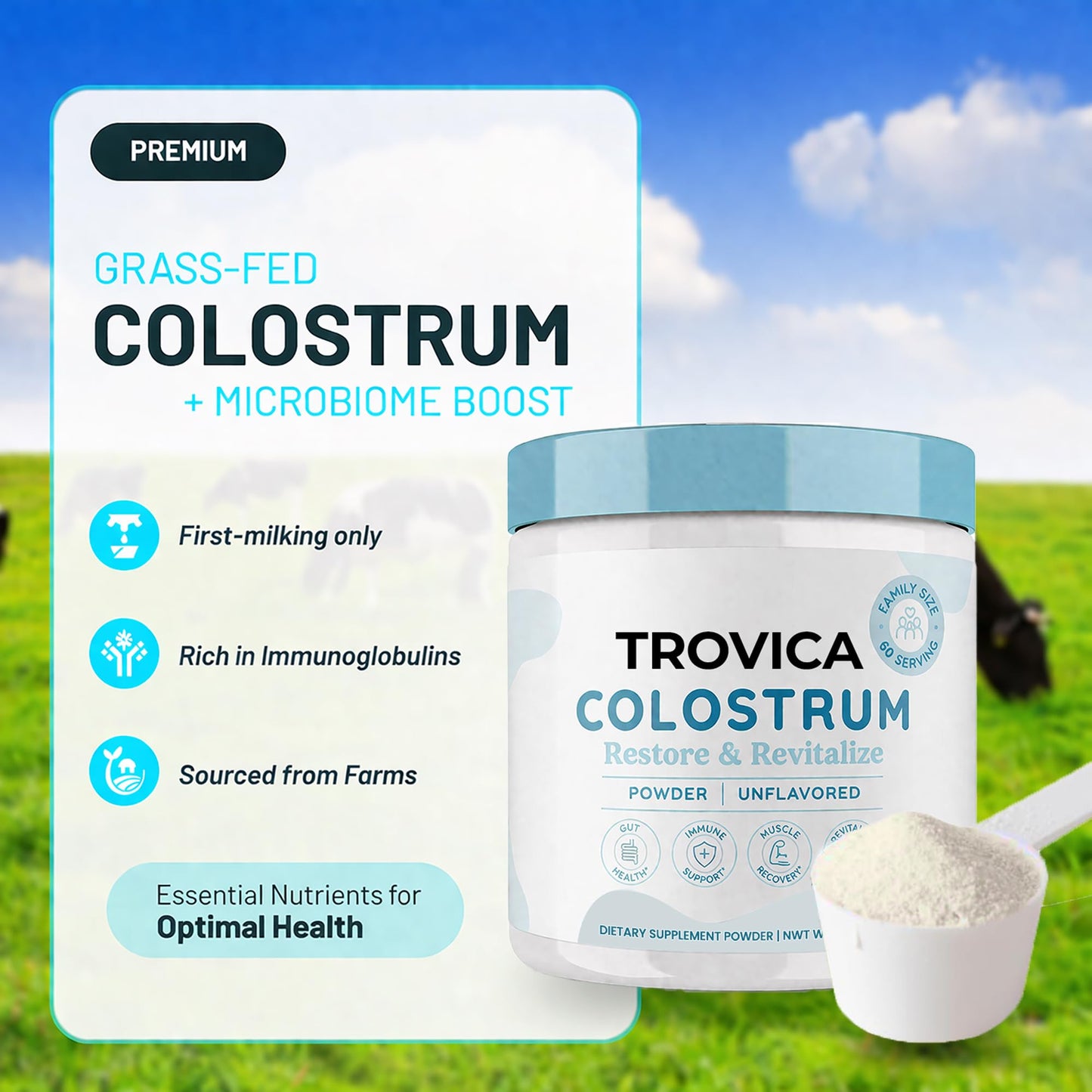 TROVICA Colostrum Powder 4.23 Ounce
