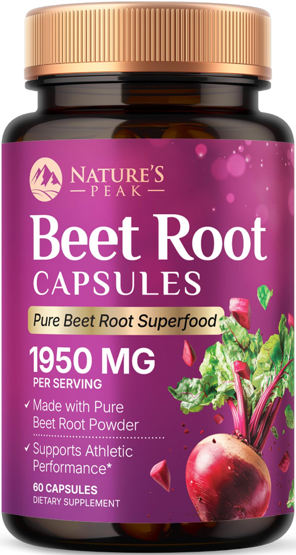 Nature's Peak Beet Root Capsules 60 Count