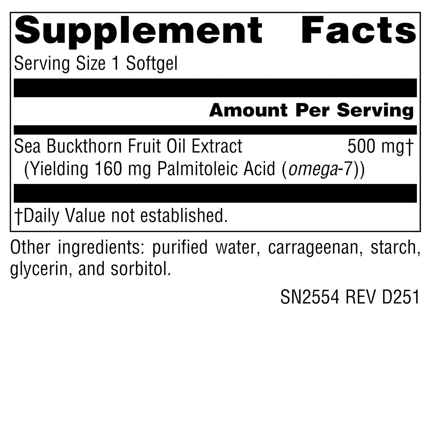 Source Naturals Omega-7-60 Vegan Softgels 60 Count