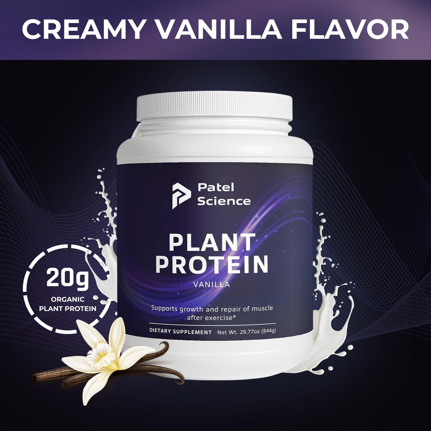 Patel Science Plant Protein Powder (Vanilla) 2 oz