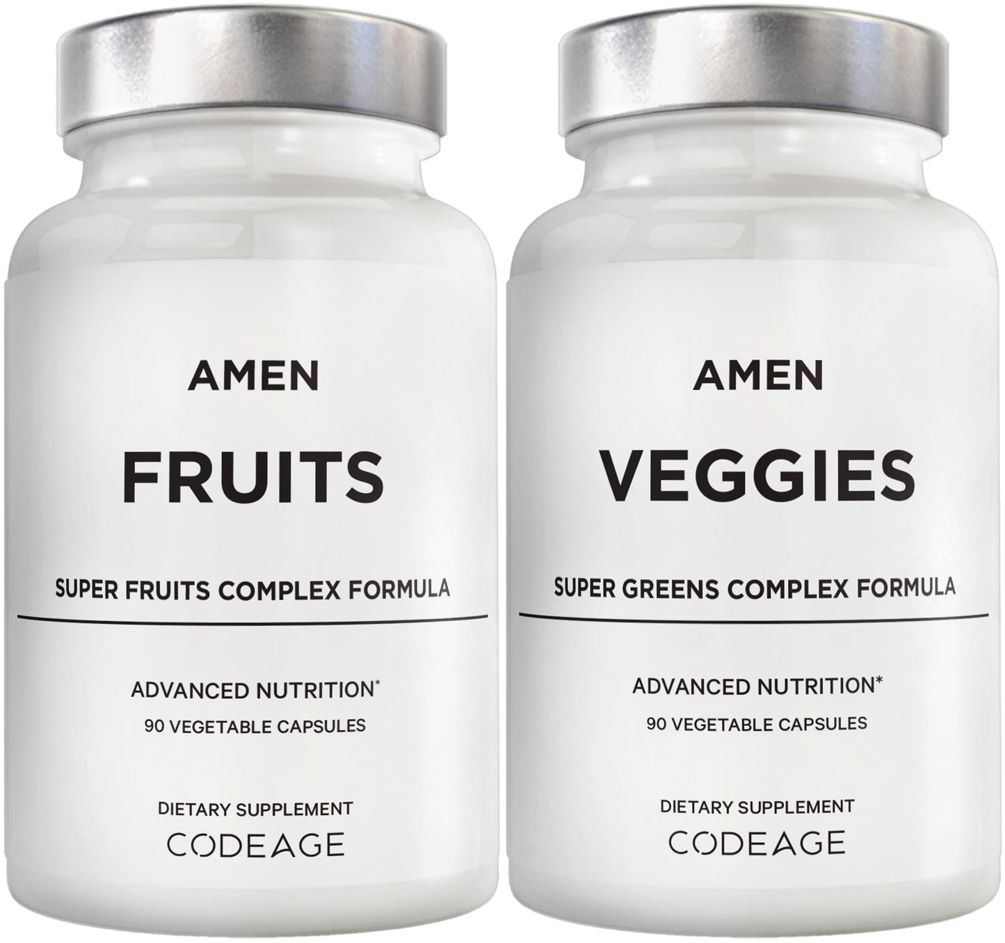 Amen Fruits & Veggies Vitamins Bundle, Vegetables, Fruits Capsule 180