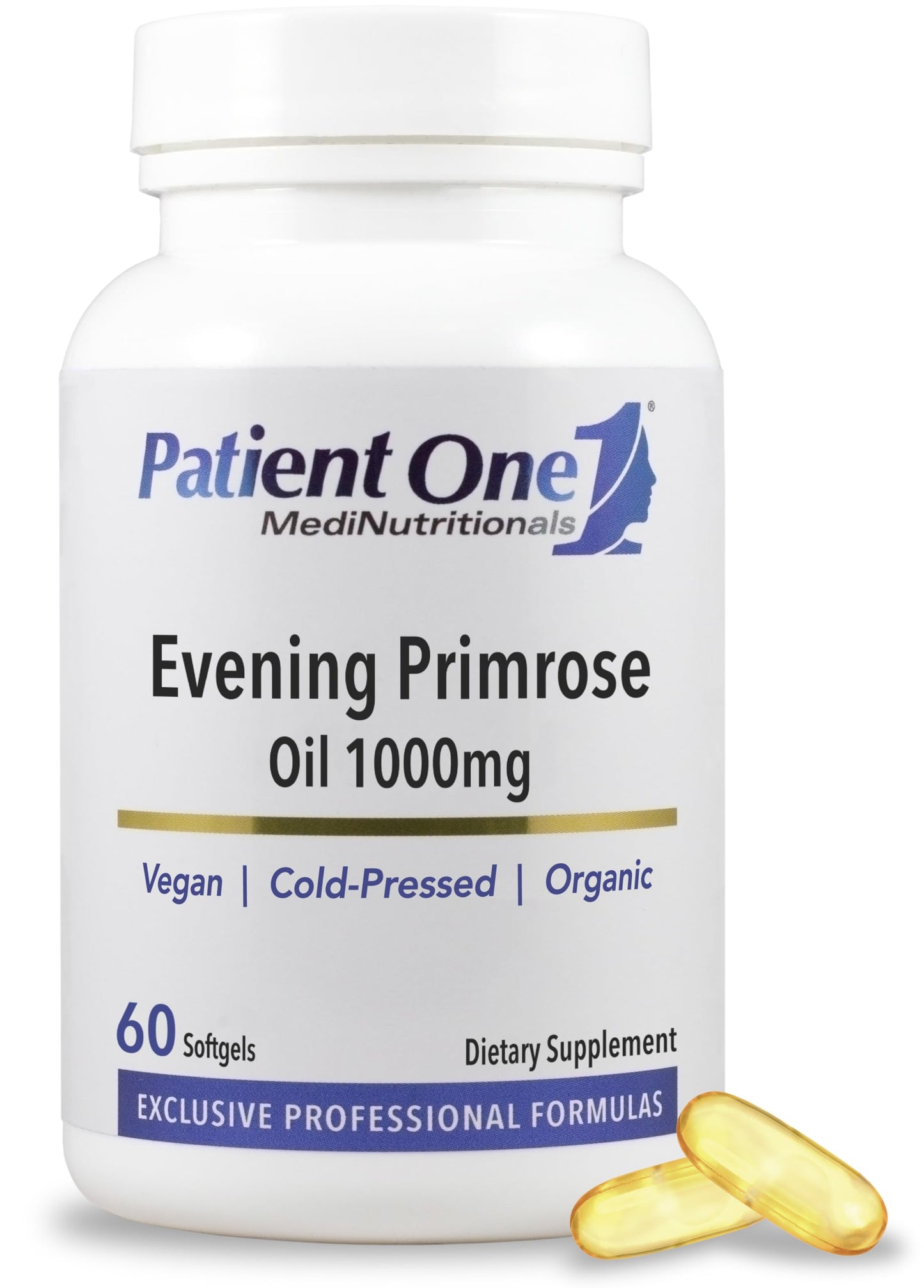 Patient One Evening Primrose Oil 1000mg Softgels, 60 Count
