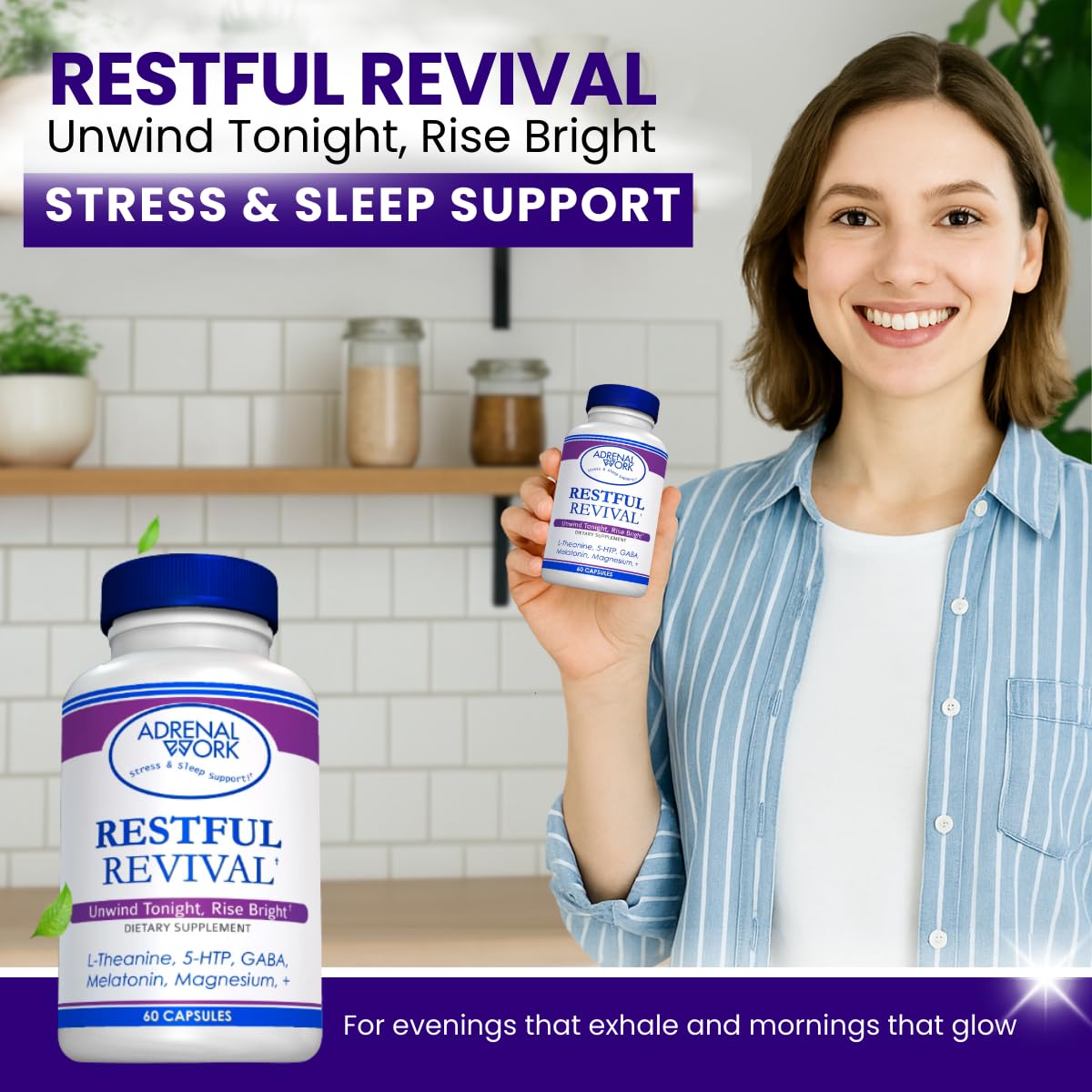 Adrenalwork Relax with Restorative Sleep Capsules, 60 Count