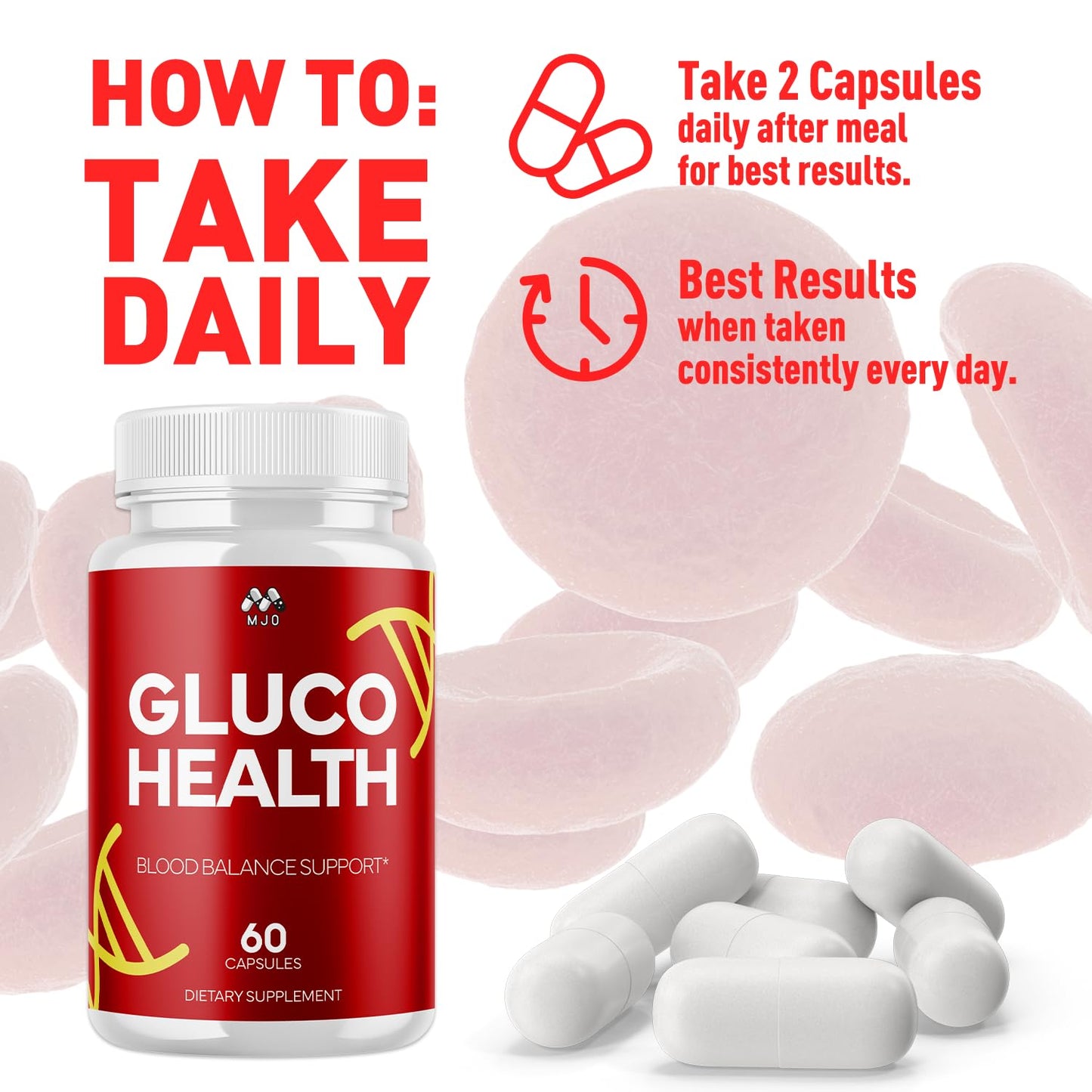 MJO Gluco Health Capsules Capsule 300 Capsules