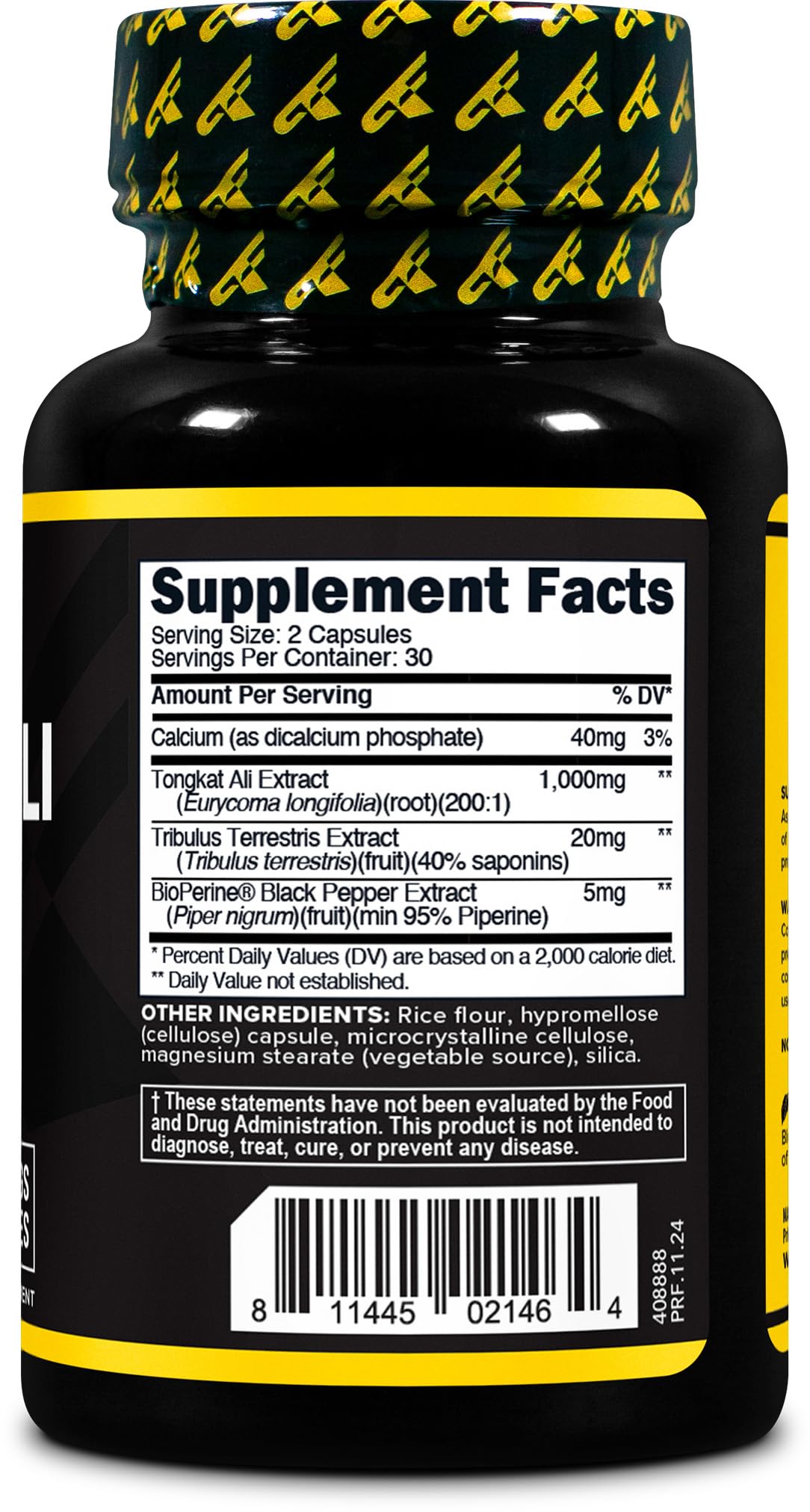 Primaforce Tongkat Ali (1000 MG) 200:1 Extract Complex, 30 Servings 60 Capsules