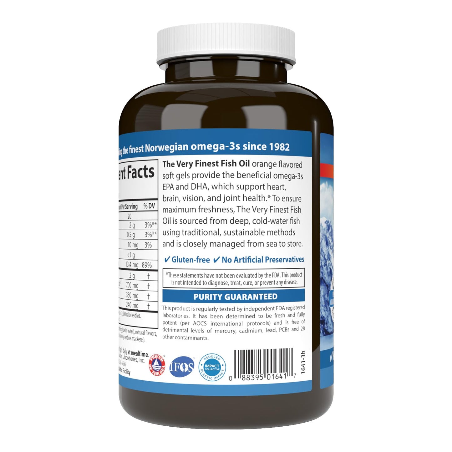 Carlson The Very Finest Fish Oil 700 mg Omega-3s Orange Softgels 120