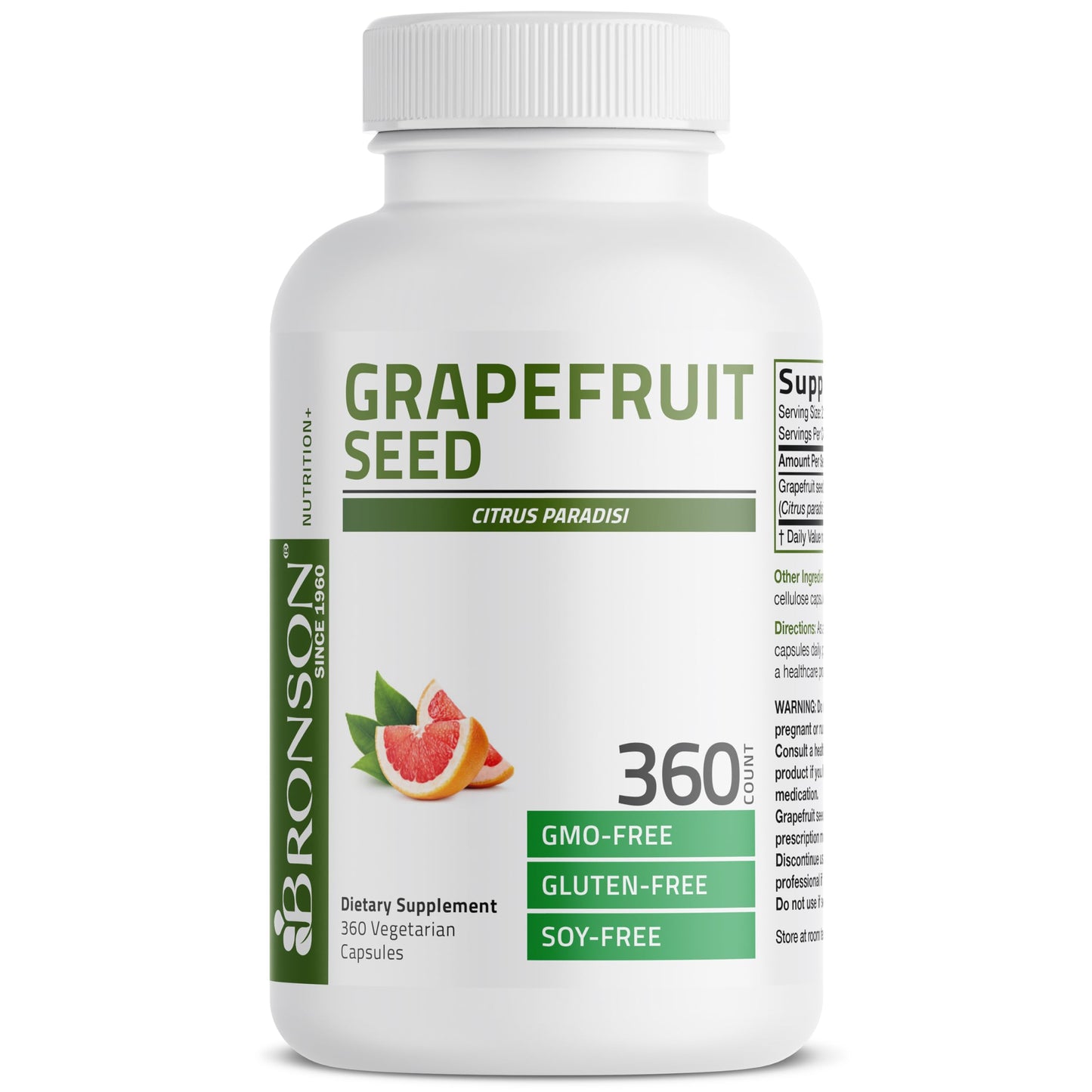 Bronson Grapefruit Seed Extract Citrus Paradisi Capsule 360 Capsules