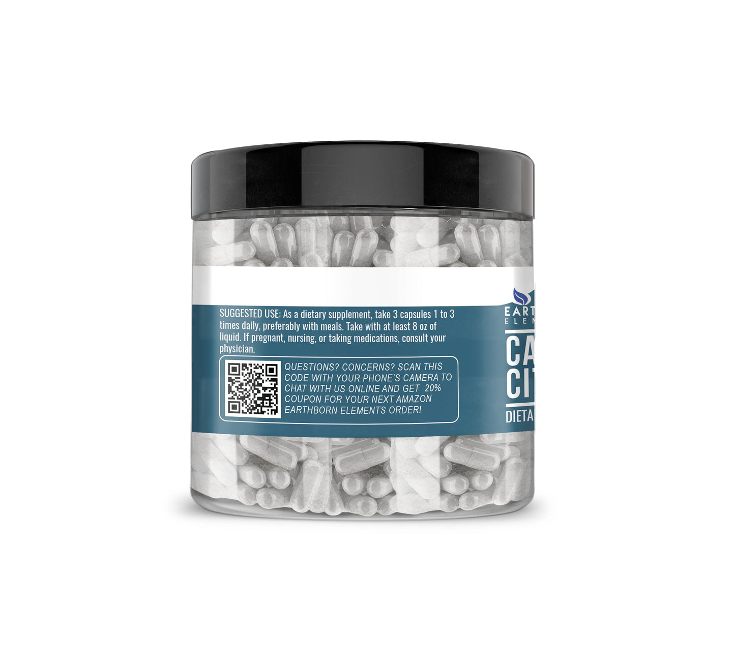 Earthborn Elements Calcium Citrate Capsules 200 Count