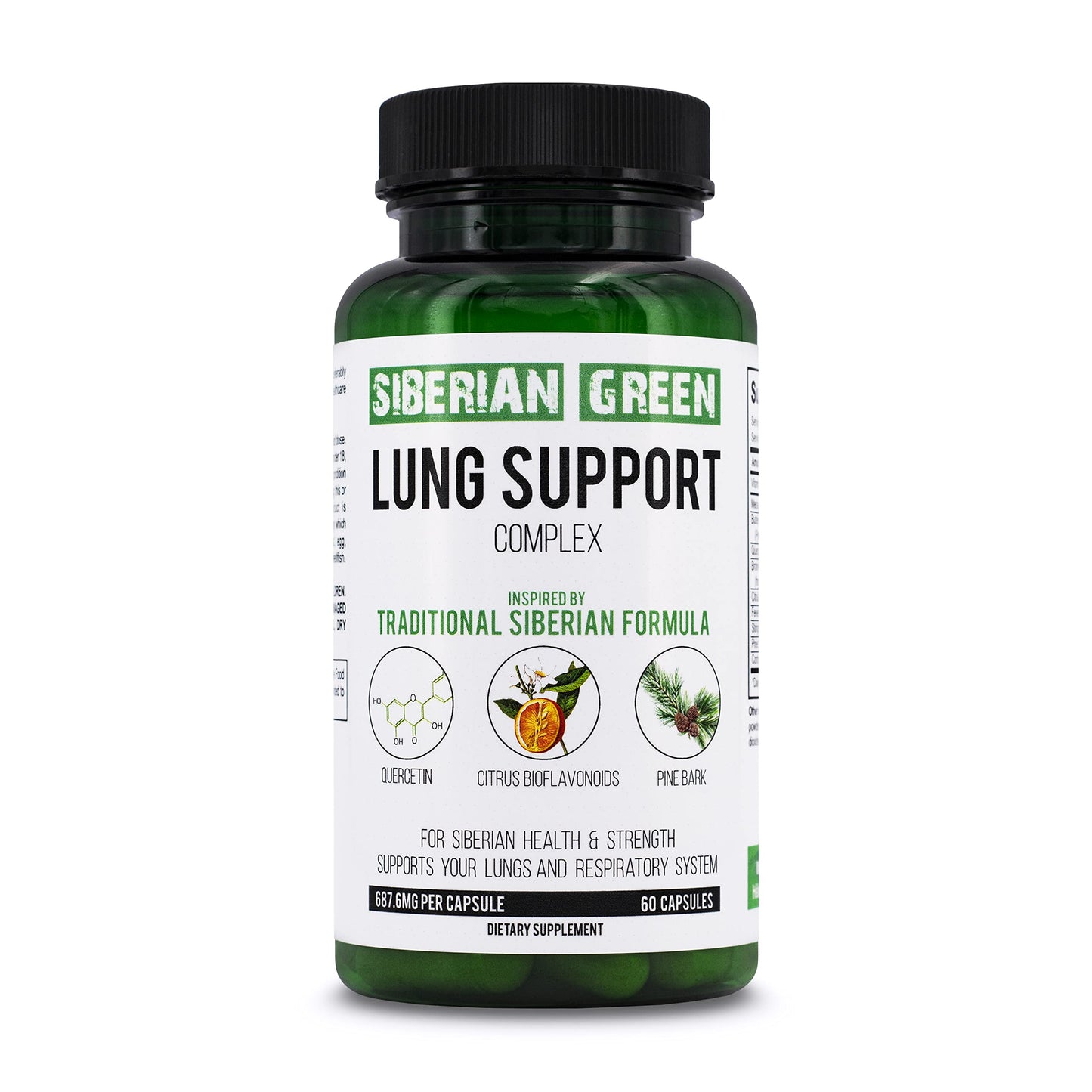 Siberian Green Lung Support Complex Capsules, 60 Count