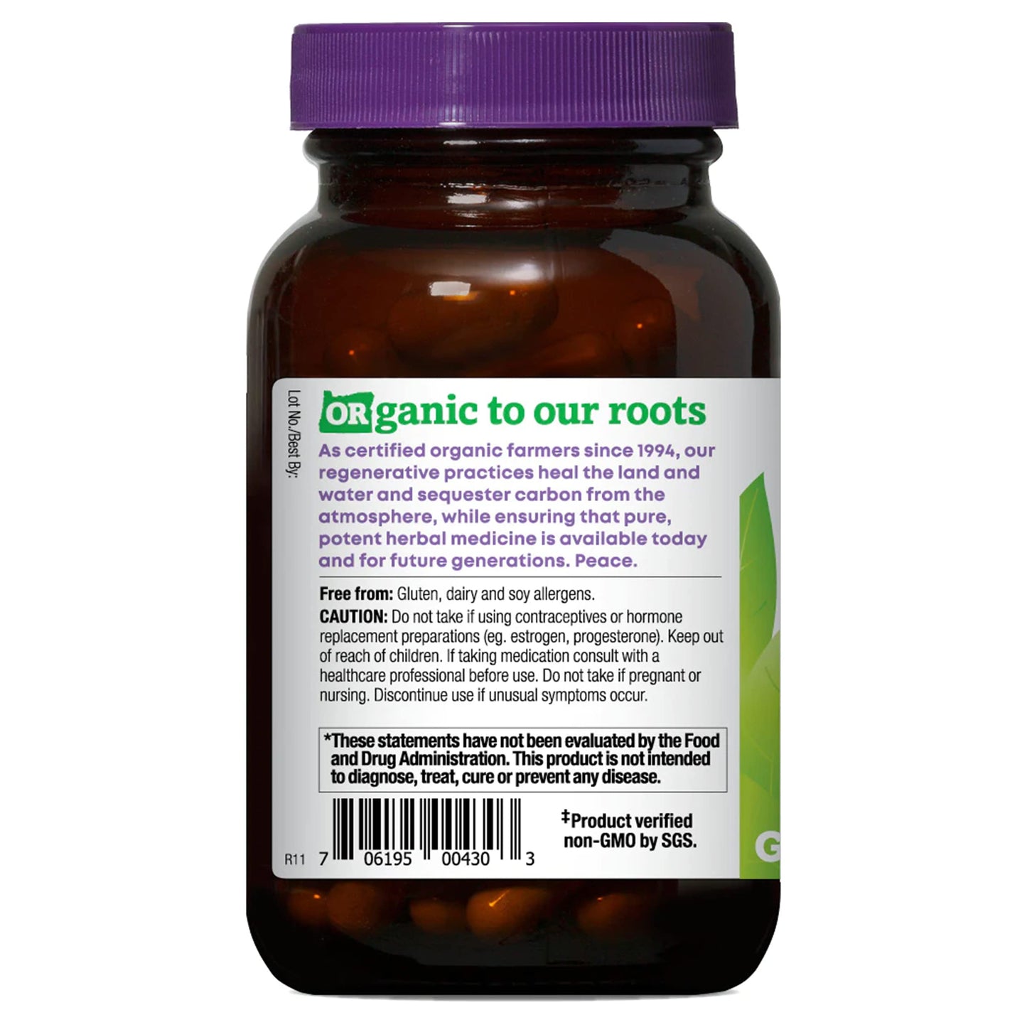 Oregon's Wild Harvest Black Cohosh Organic Herbal Supplement 90 Capsules