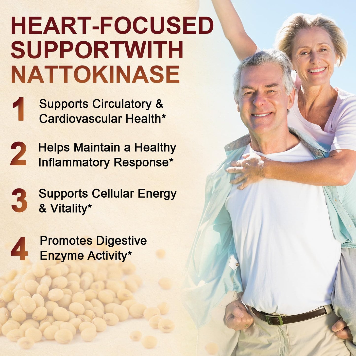 NVXNMSD Nattokinase Supplement 10,000 FU Softgels, 240 Count