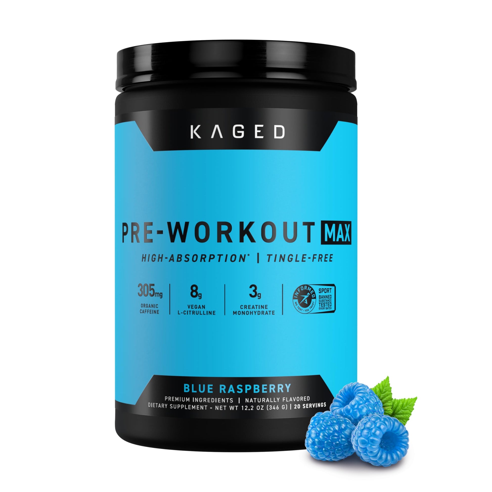 Kaged Pre Workout MAX Powder 12.42 oz
