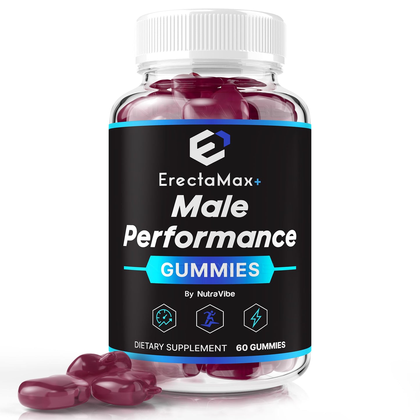 NutraVibe Erecta Max+ Gummies 60 Count
