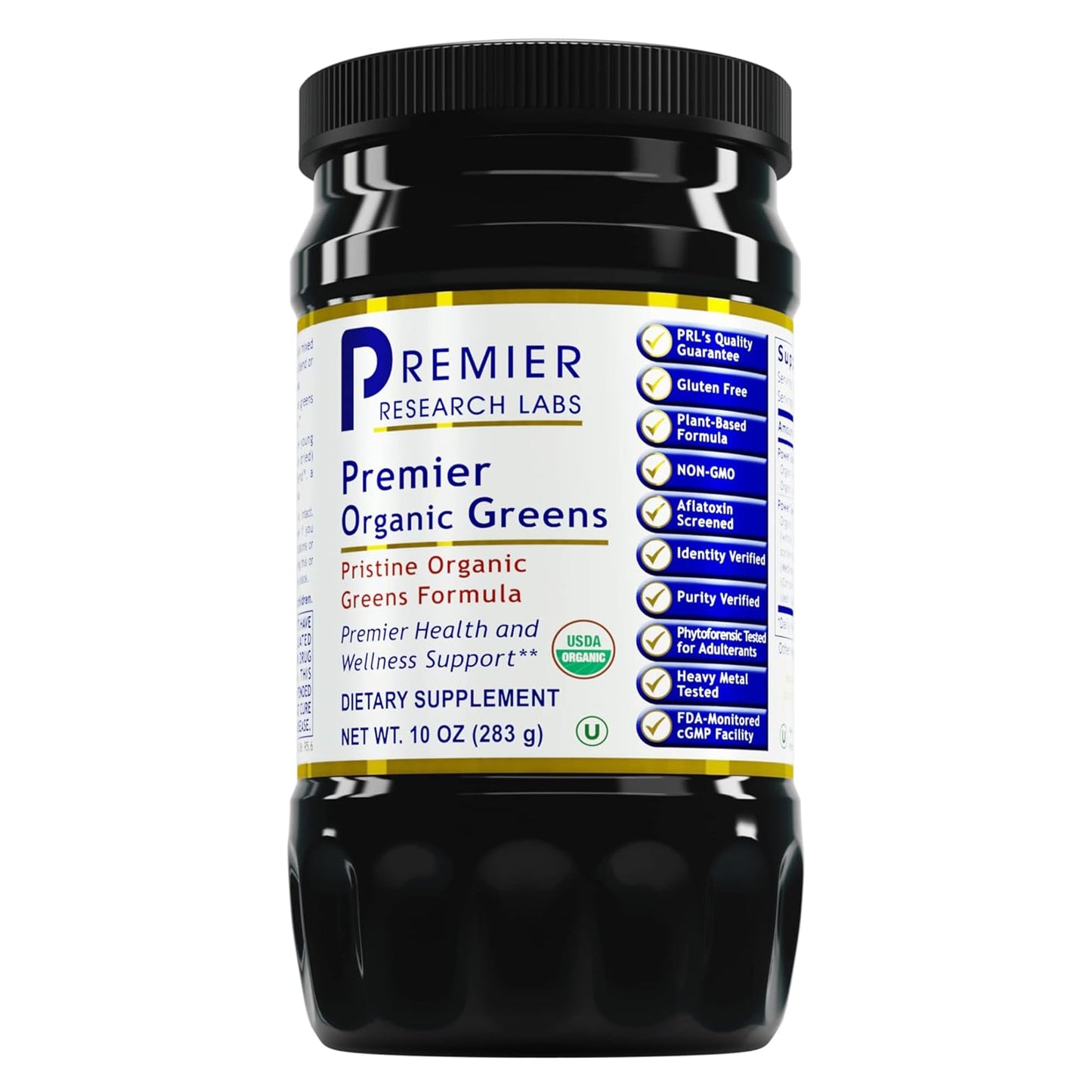 Premier Research Labs Premier Organic Greens Super Greens Powder, 10 oz