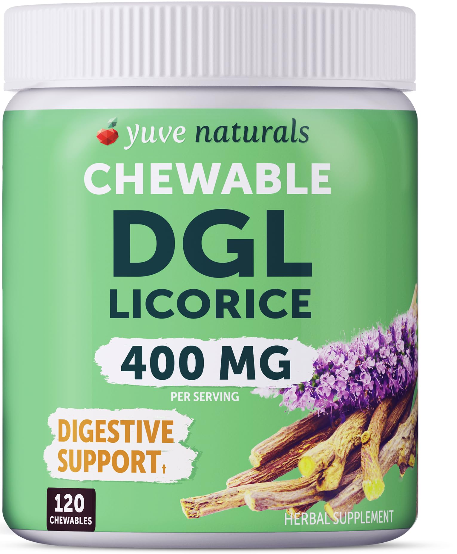 Yuve DGL Licorice Tablets 4000 mg, 120 Count