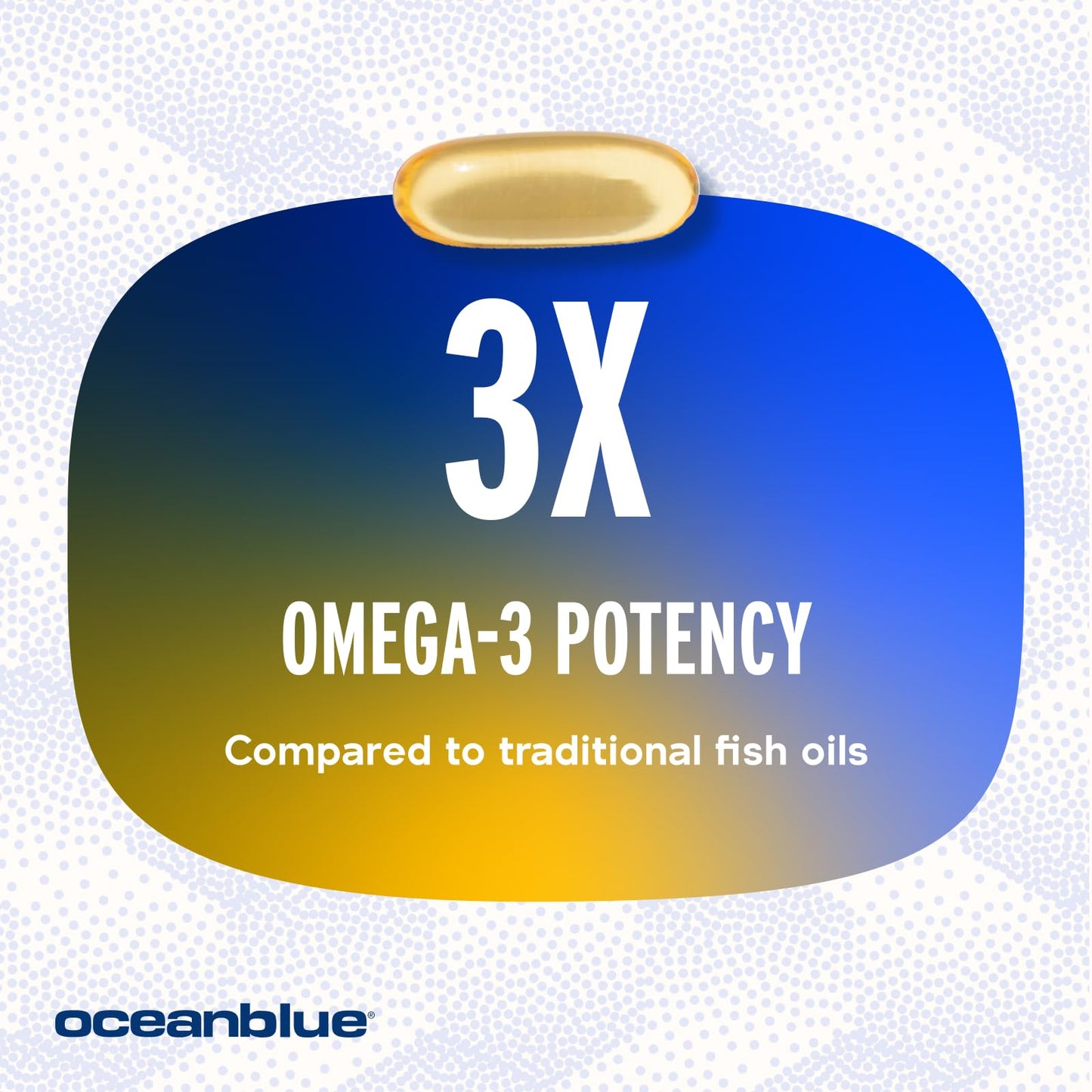 Oceanblue Omega-3 2100 – Triple Strength DPA EPA DHA Omega 3 Supplement Softgels, 120 Count
