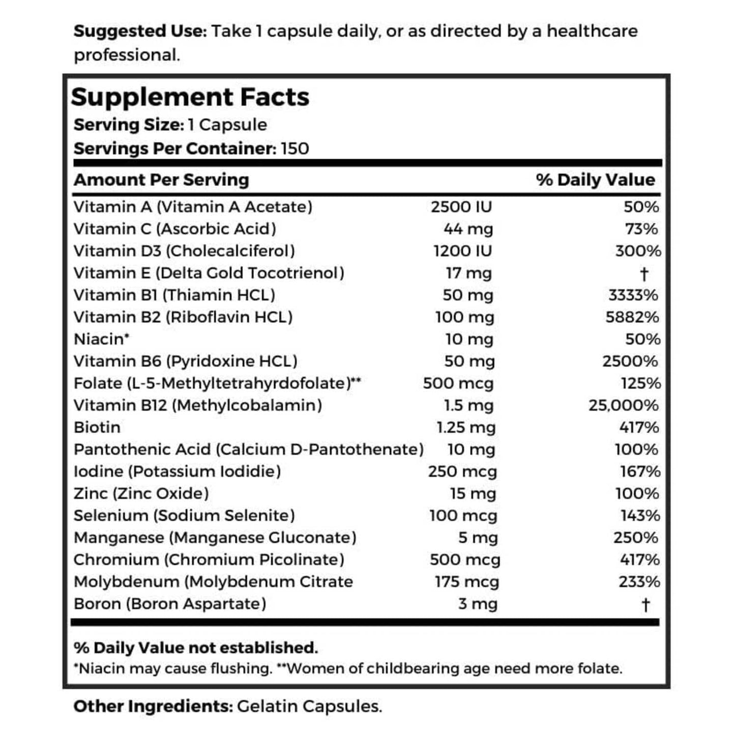 Dr Clark Store CRaNiULS (Multi Vitamin & Mineral) Capsule, 150 Count