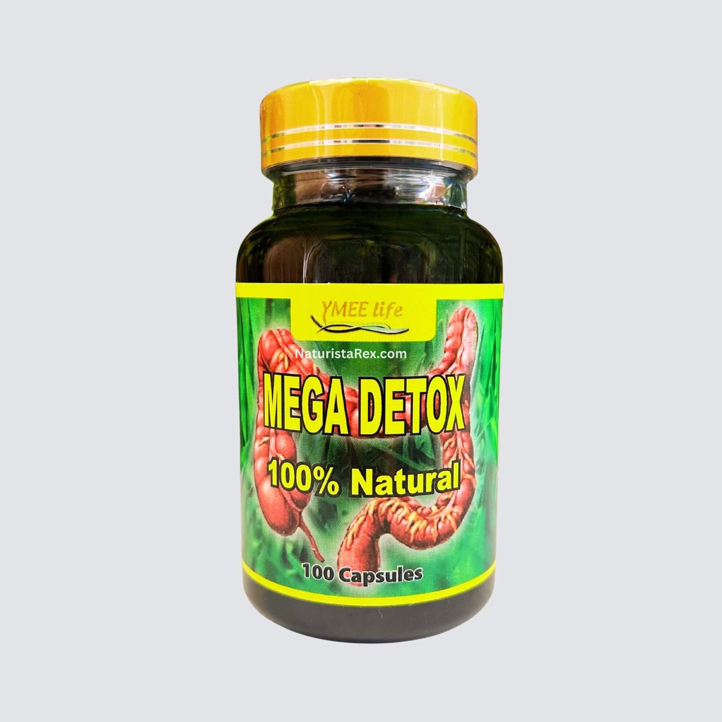 Generic Mega Detox 100% Natural Supplement Capsules, 100 Count