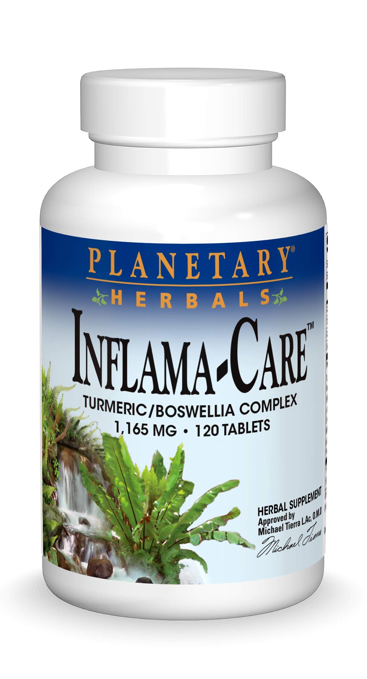 Planetary Herbals Inflama-Care 1165mg Turmeric/Boswellia Complex Tablets, 120 Tablets