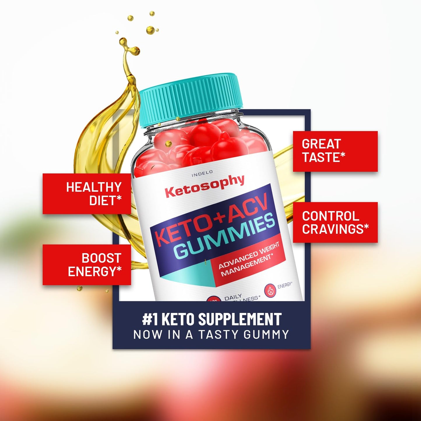 Indelo KetoSophy Keto ACV Gummies, 180 Gummies