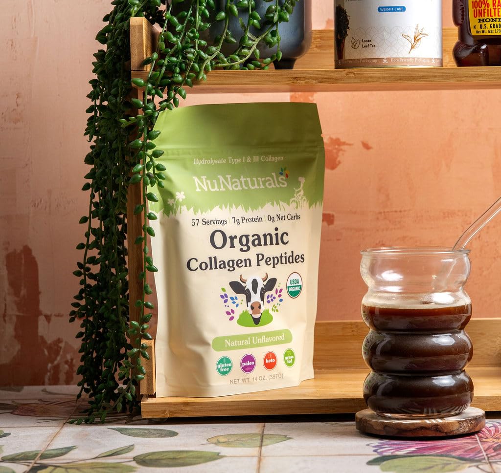 Nunaturals Organic Collagen Peptides Powder, 14 oz