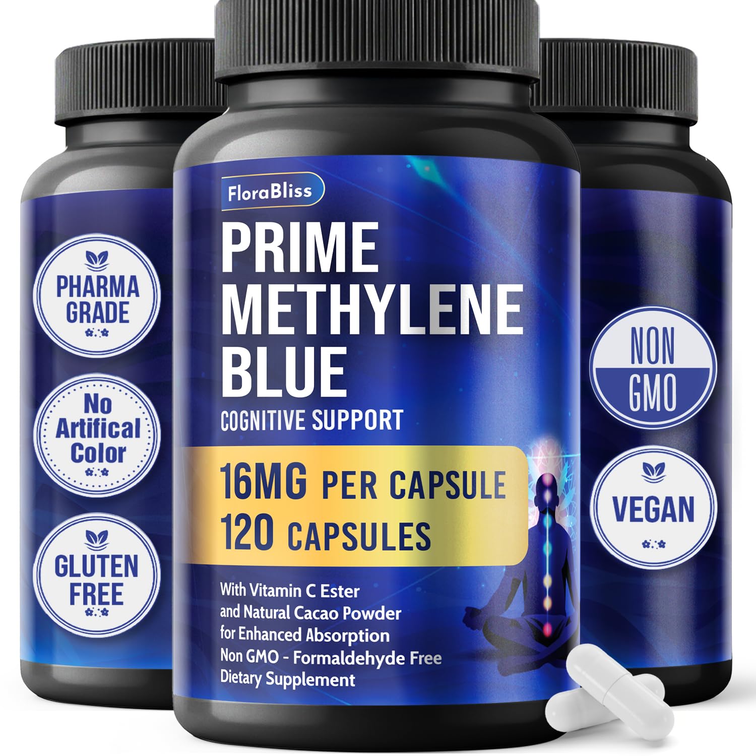 FloraBliss Methylene Blue Capsules 120 Count