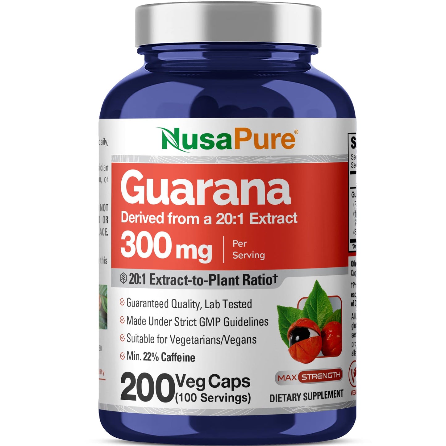 NusaPure Guarana Seed Capsules 200