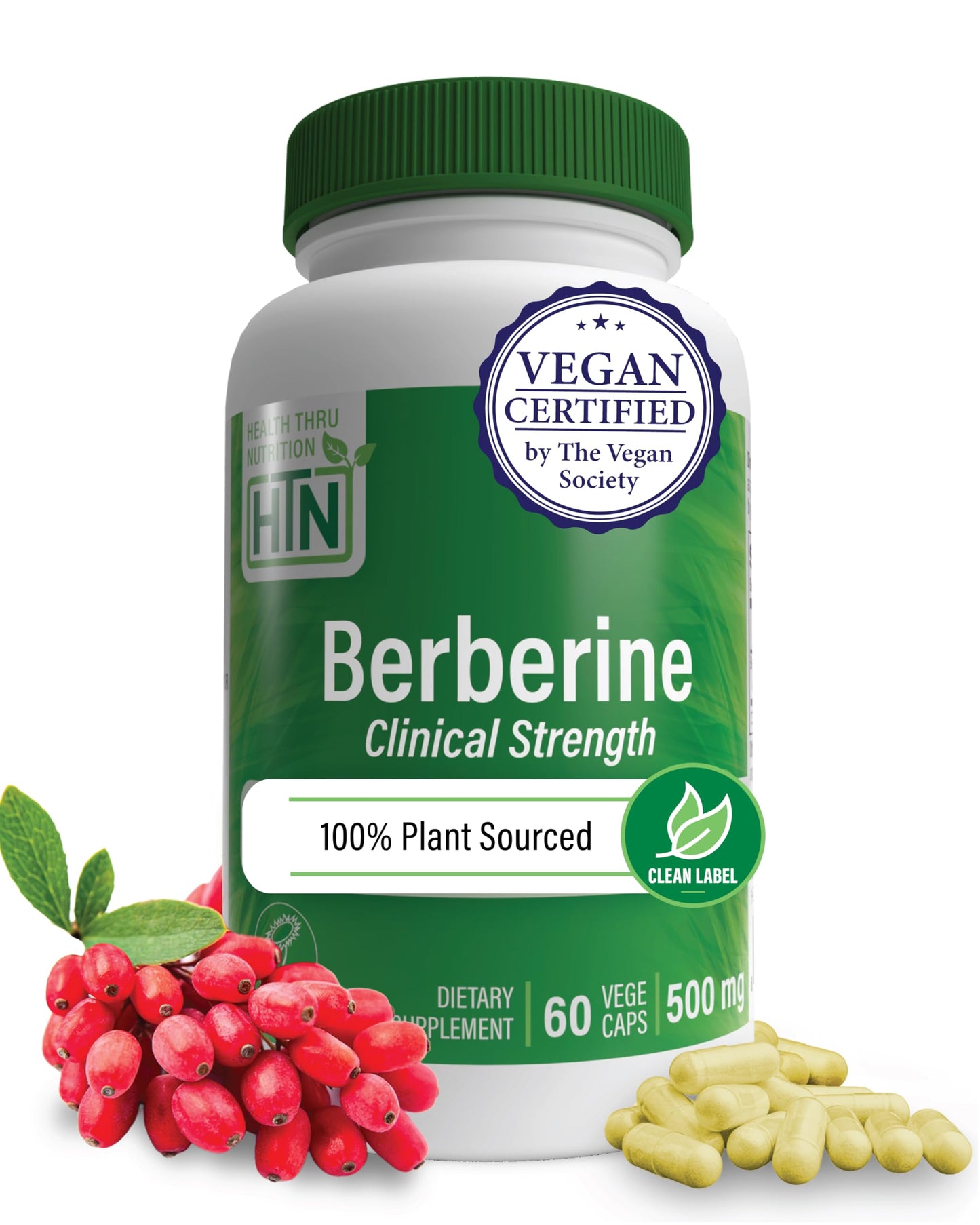 Health Thru Nutrition Berberine HCl 500mg 60 Caplets