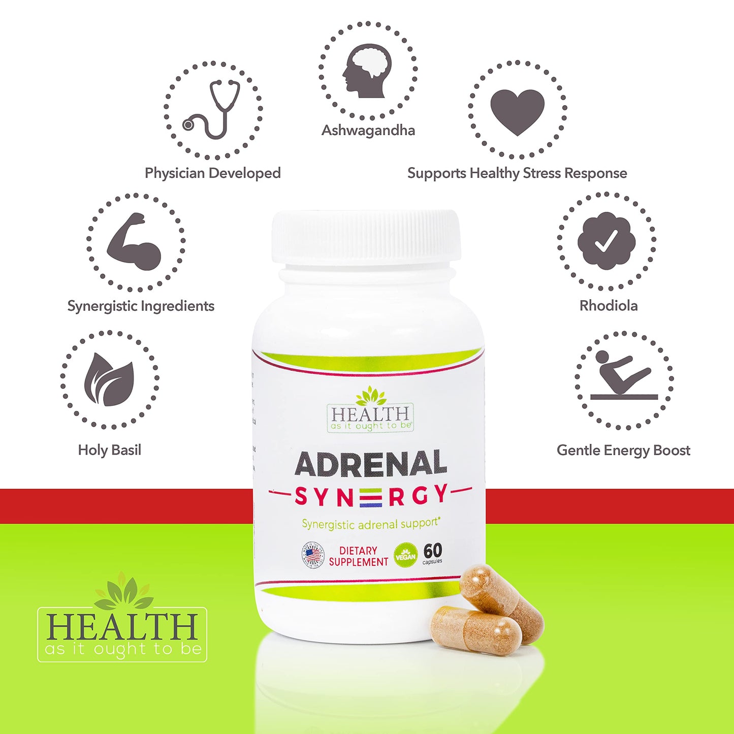 Health As It Ought To Be Adrenal Syn3rgy Supplement Capsules 60