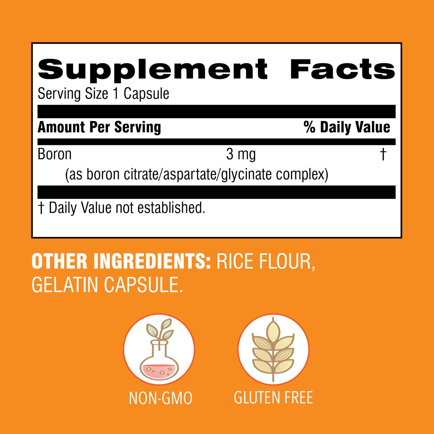 Botanic Choice Super Boron Complex 3 mg Capsules, 90 Count