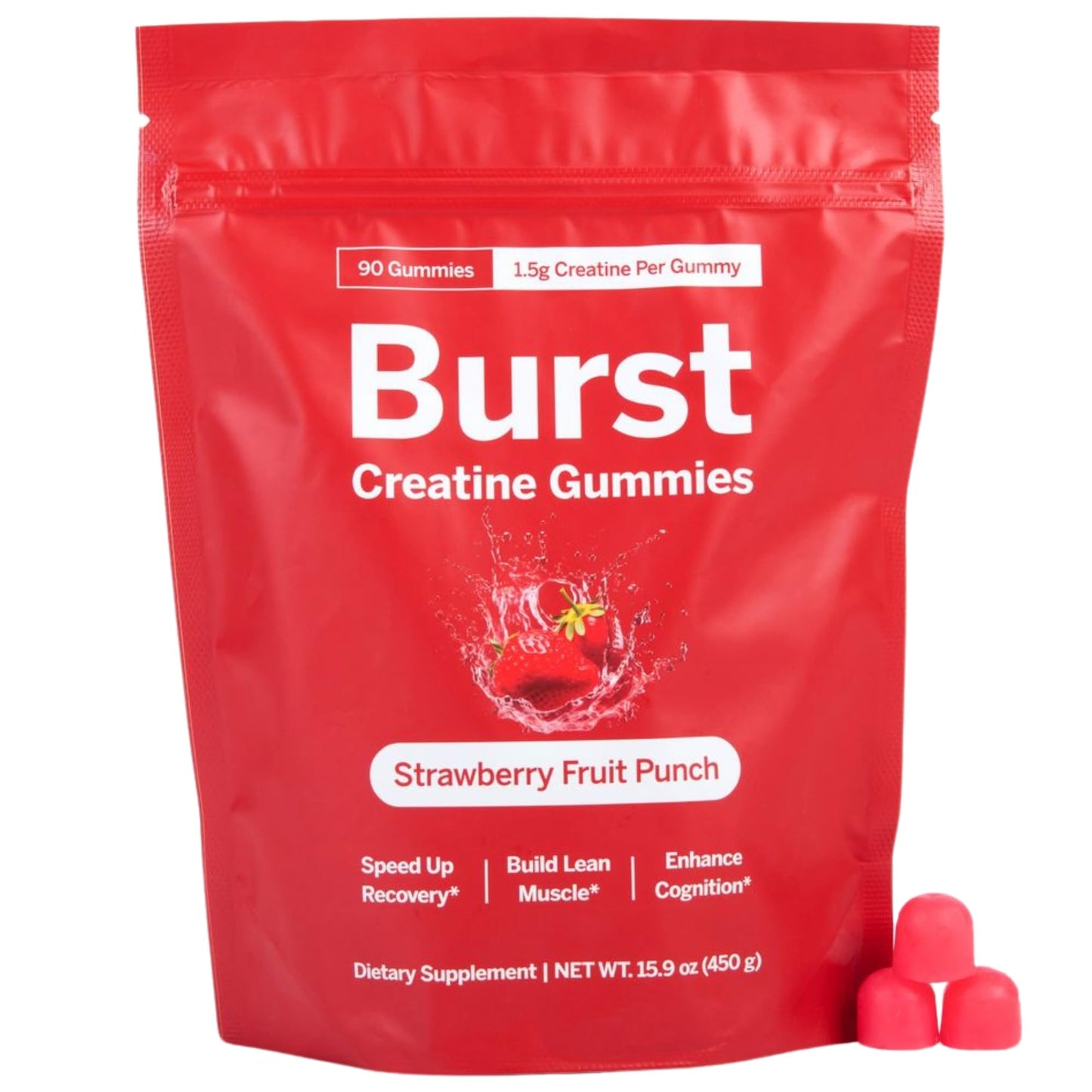 Burst Creatine Creatine Monohydrate Gummies 90 Count
