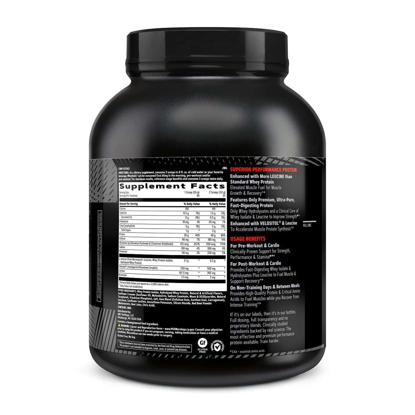 GNC AMP Wheybolic Clinically Proven Protein Powder, 25 Servings