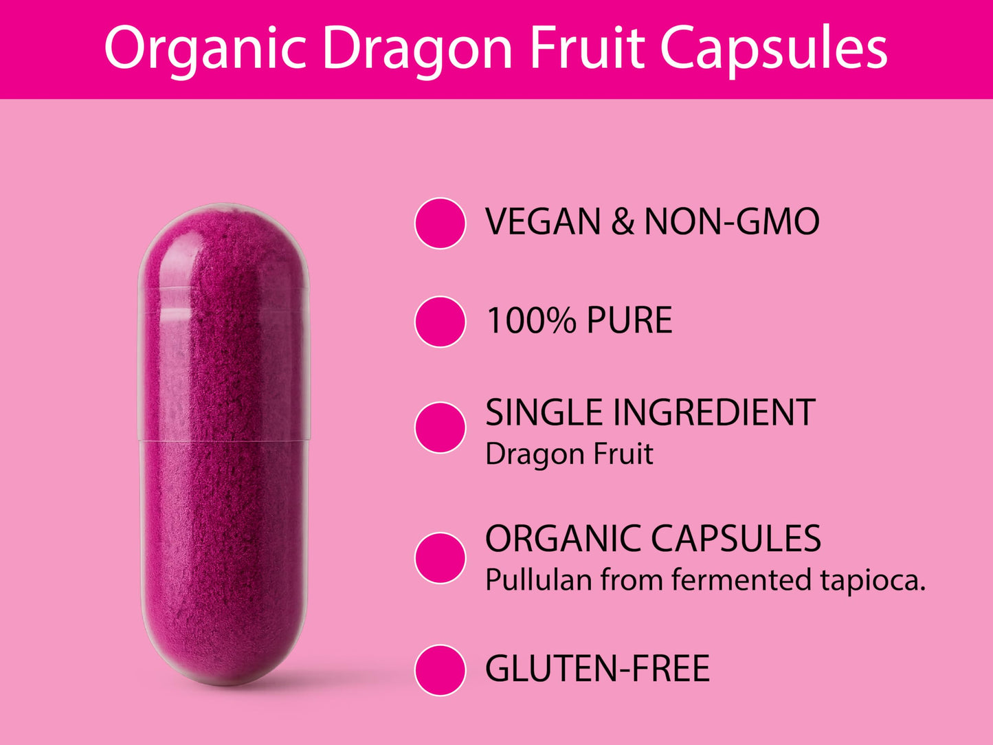KOYAH Organic Dragon Fruit Capsule 60 Count