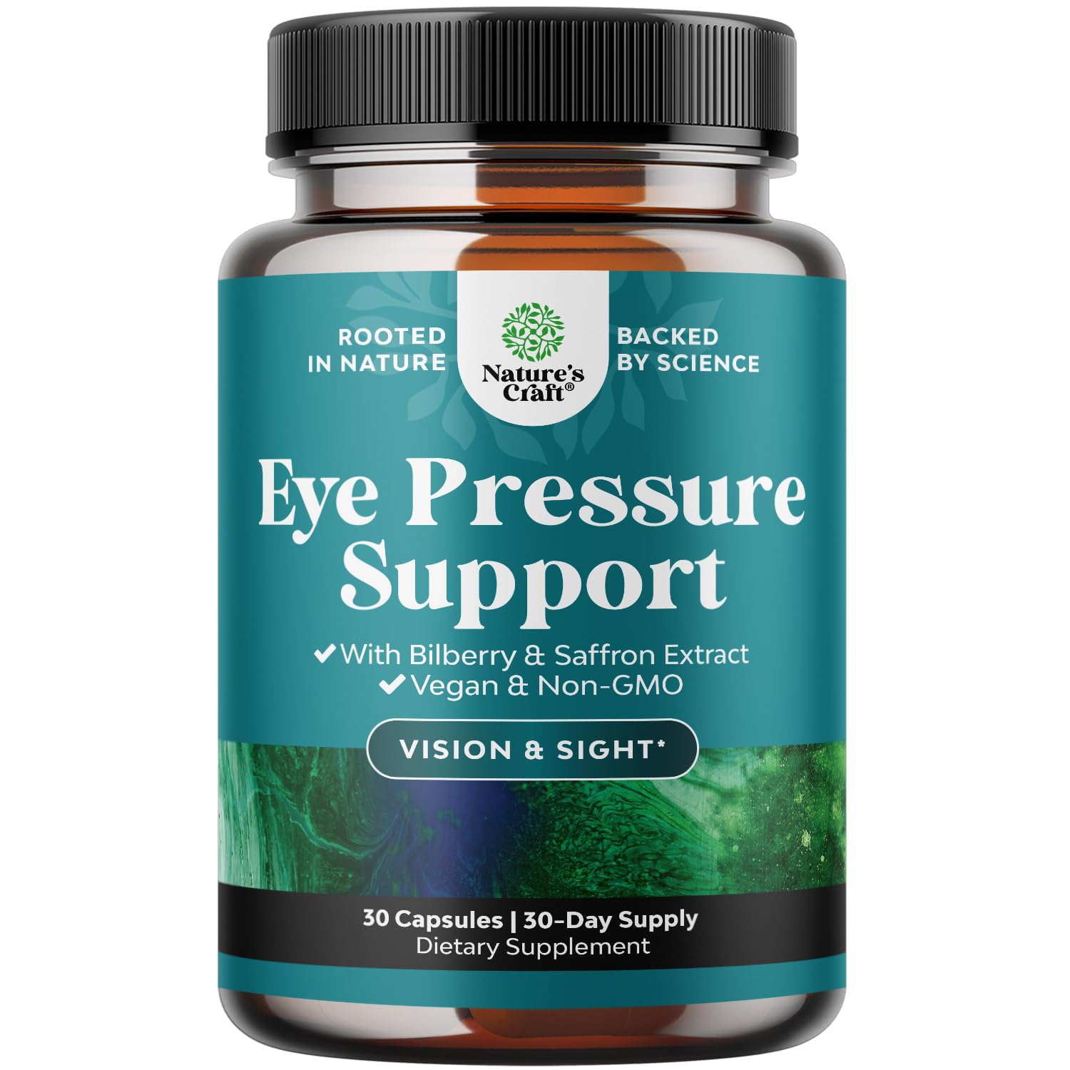 Natures Craft Eye Pressure Support with Bilberry Extract Capsule, 30 Count