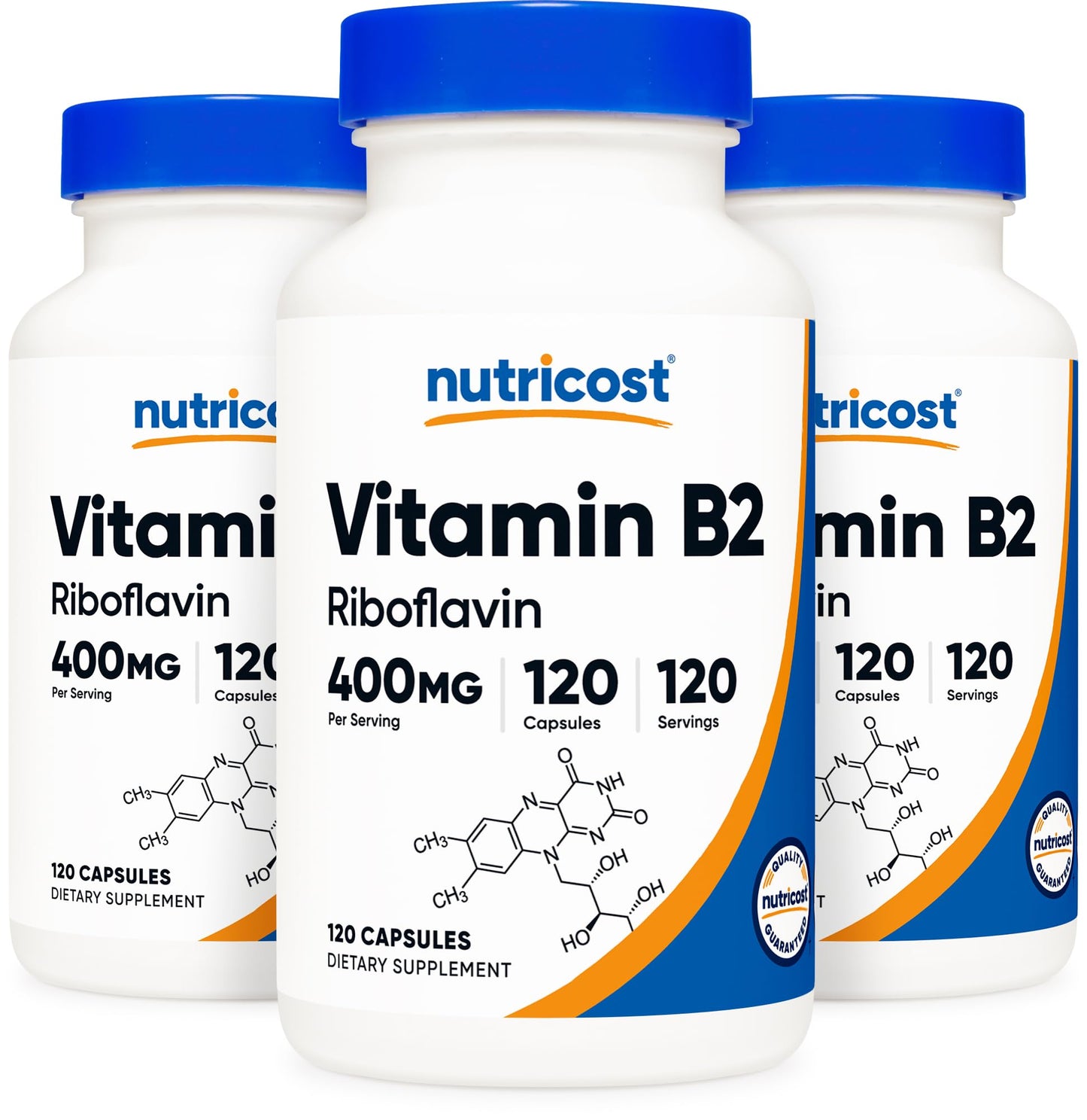 Nutricost Vitamin B2 (Riboflavin) 400mg, 360 Capsules