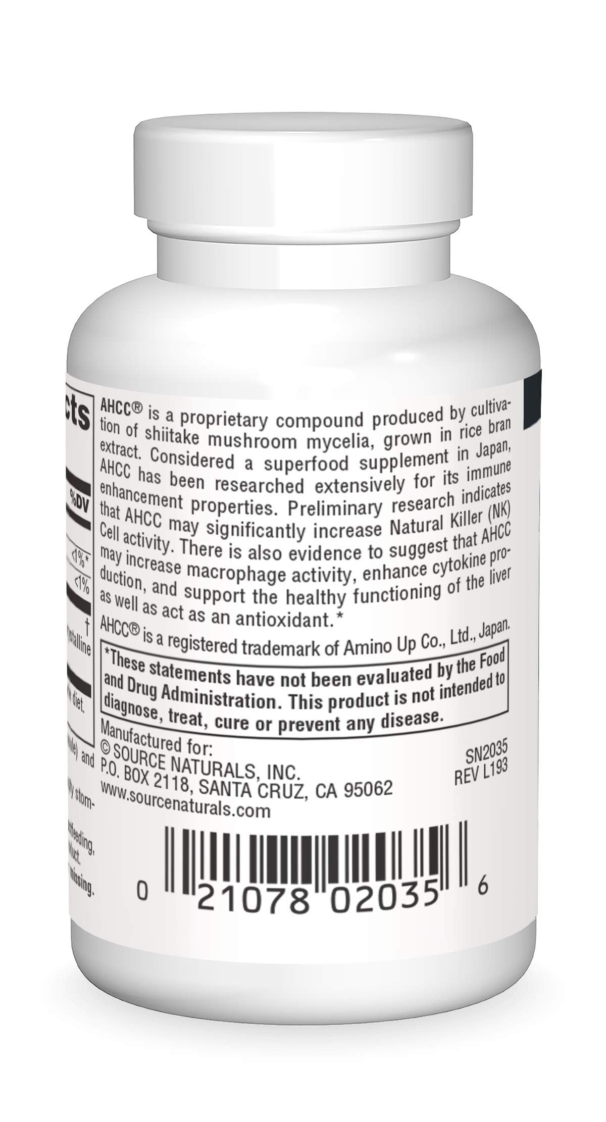 Source Naturals AHCC 500 mg, 30 Capsules