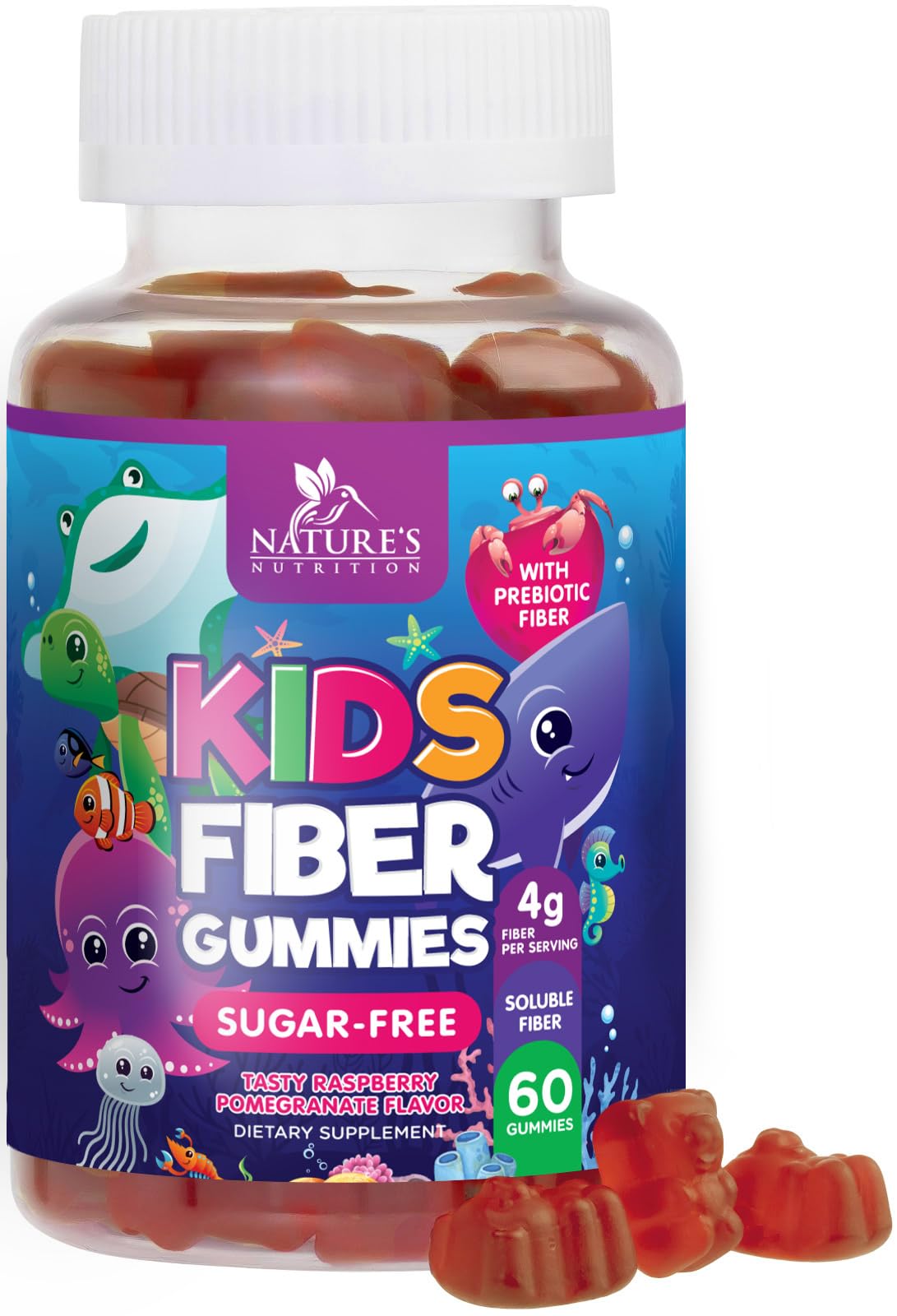 Nature's Nutrition Kids Fiber Gummies 60 Gummies