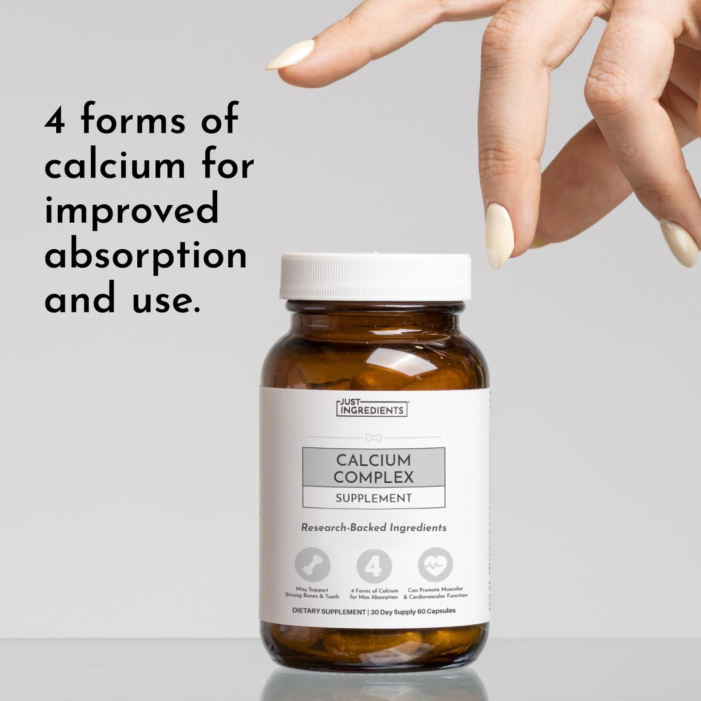 JUST INGREDIENTS Calcium Complex Capsule, 60 Count