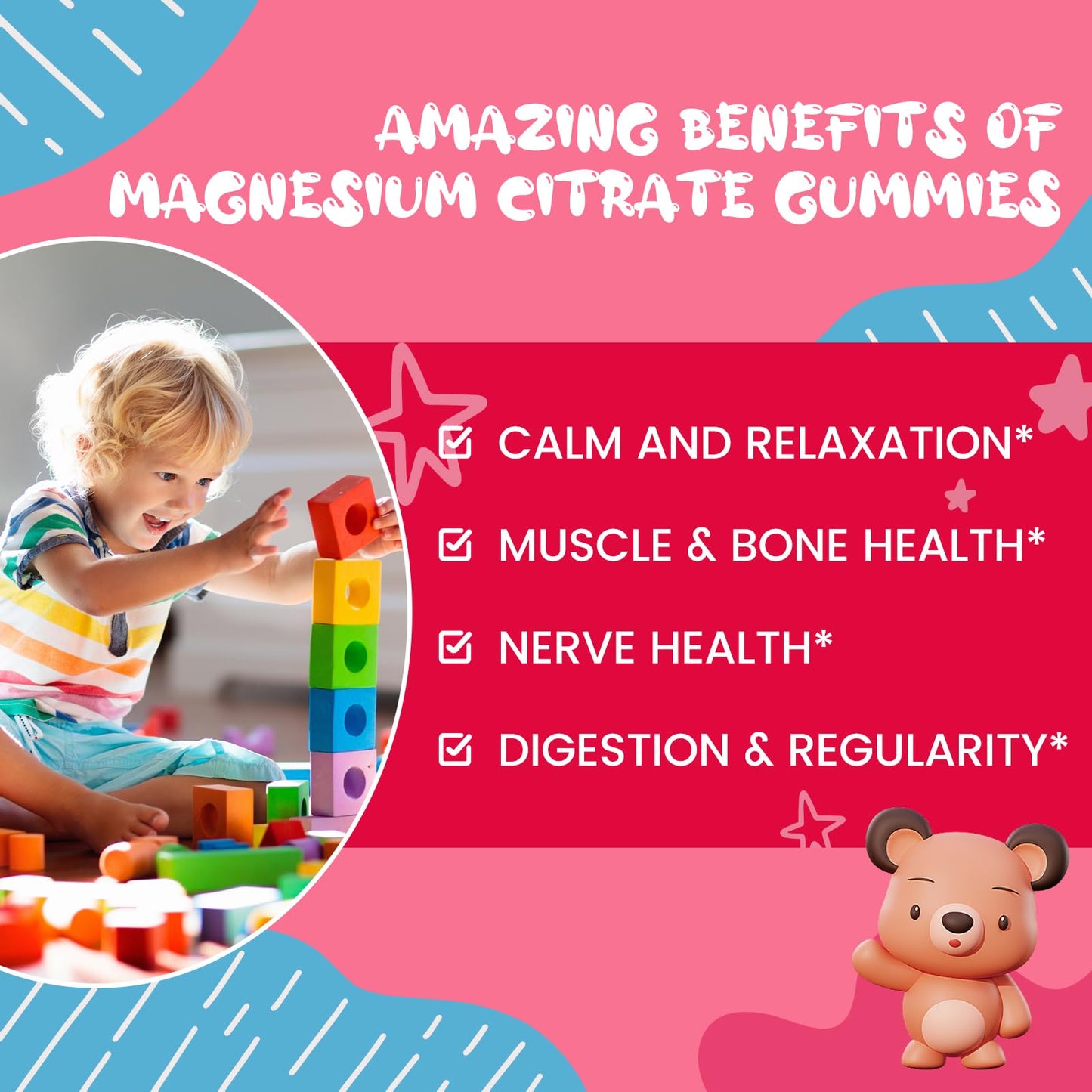 SEPT YAN Magnesium Gummies for Kids 120 Count