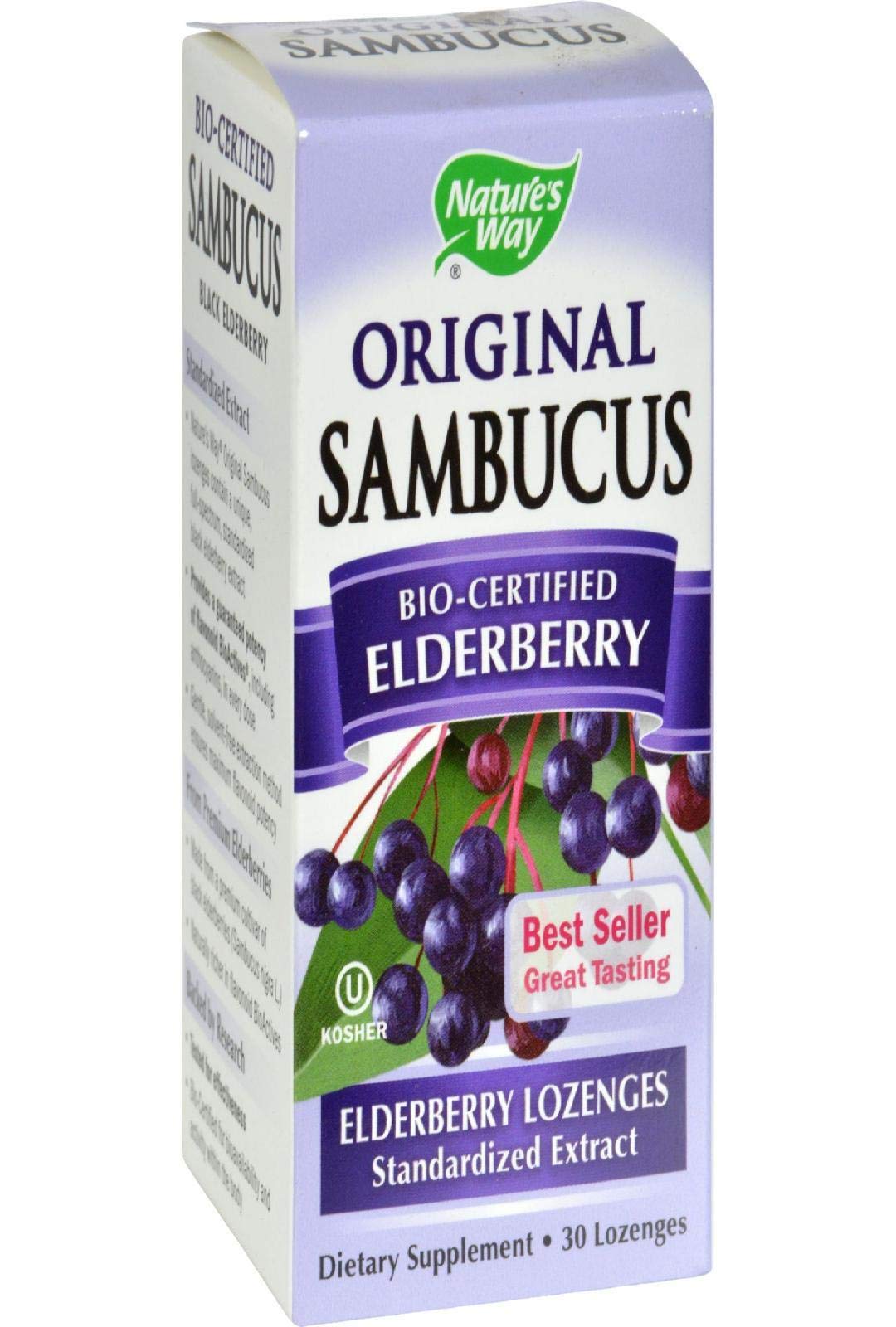 Nature's Way Sambucus Black Elderberry Original Lozenge 90 Lozenges