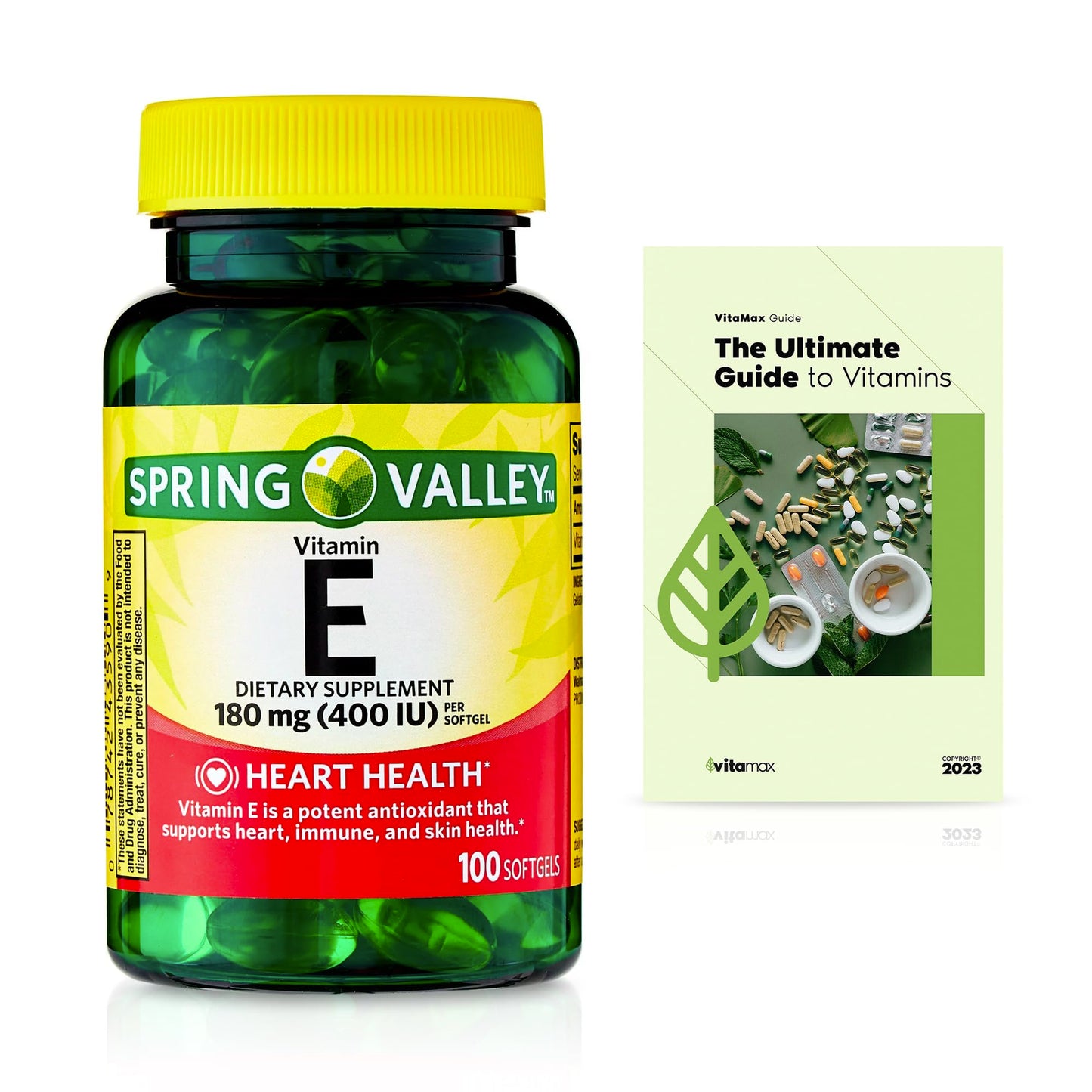 Generic Vitamin E Heart Health Dietary Supplement Softgels 100 Count