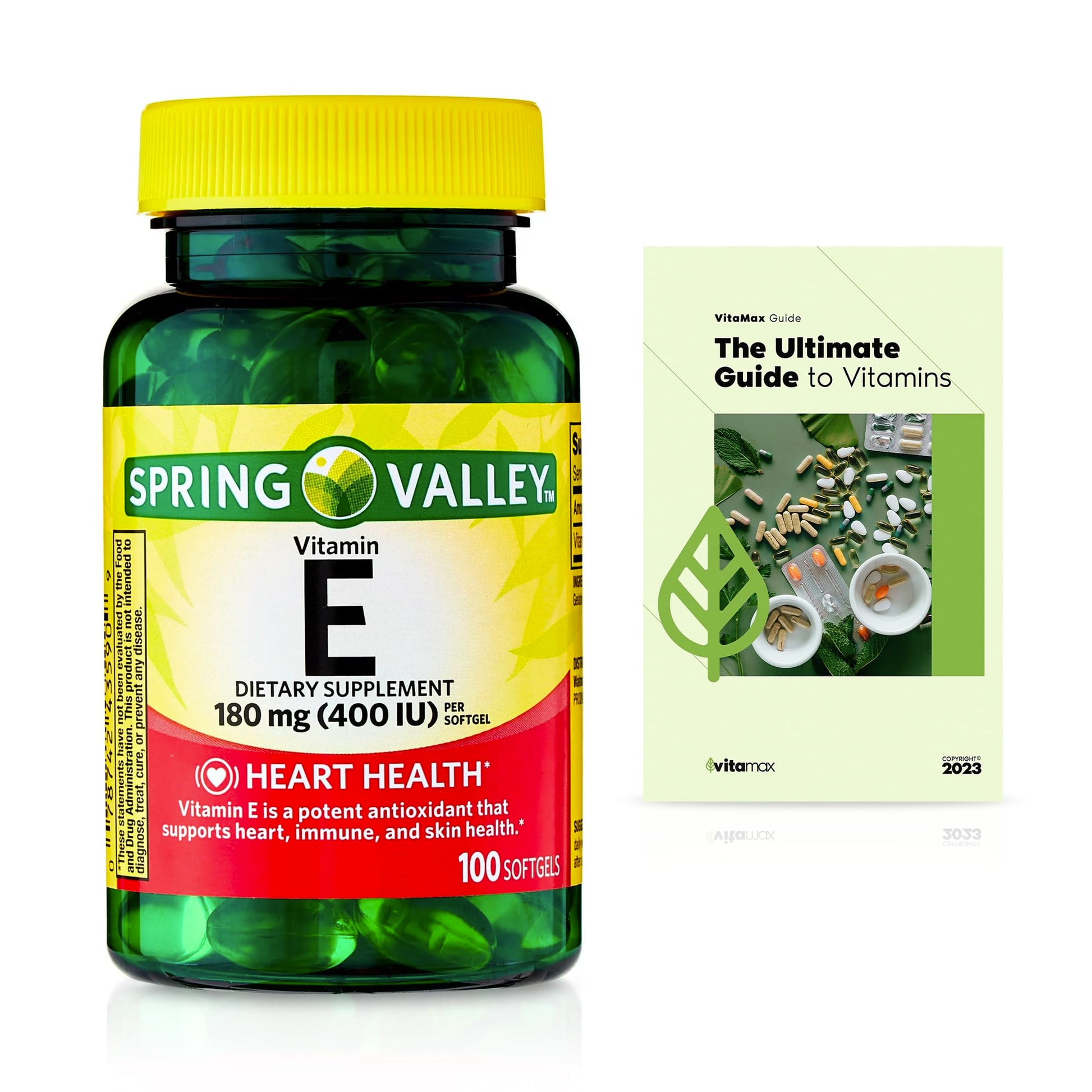Generic Vitamin E Heart Health Dietary Supplement Softgels 100 Count