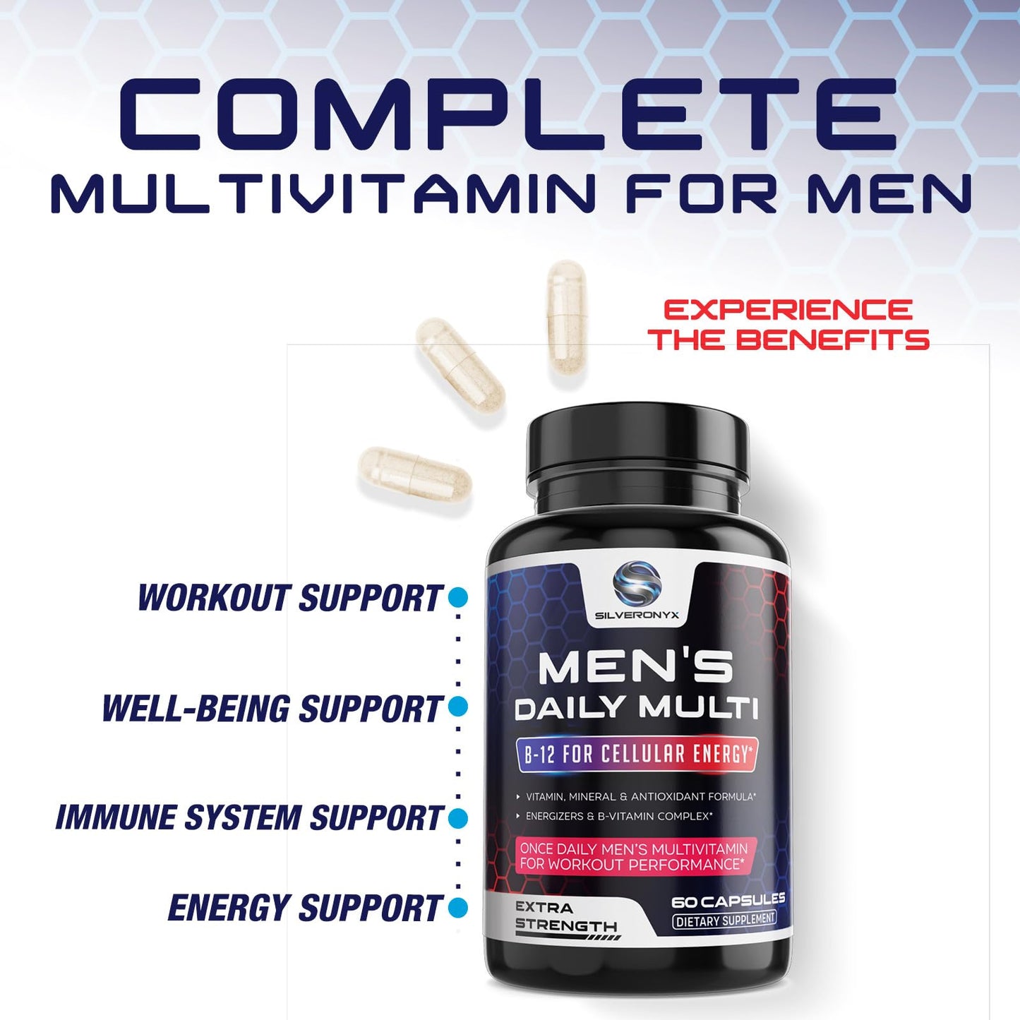 SILVERONYX Multivitamin for Men Capsule, 60 Count